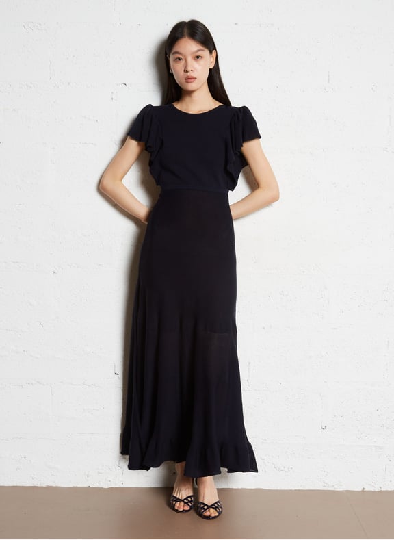 Robe longue en coton bautie Bleu by BA&SH BA&SH Robe longue en coton bautie Bleu