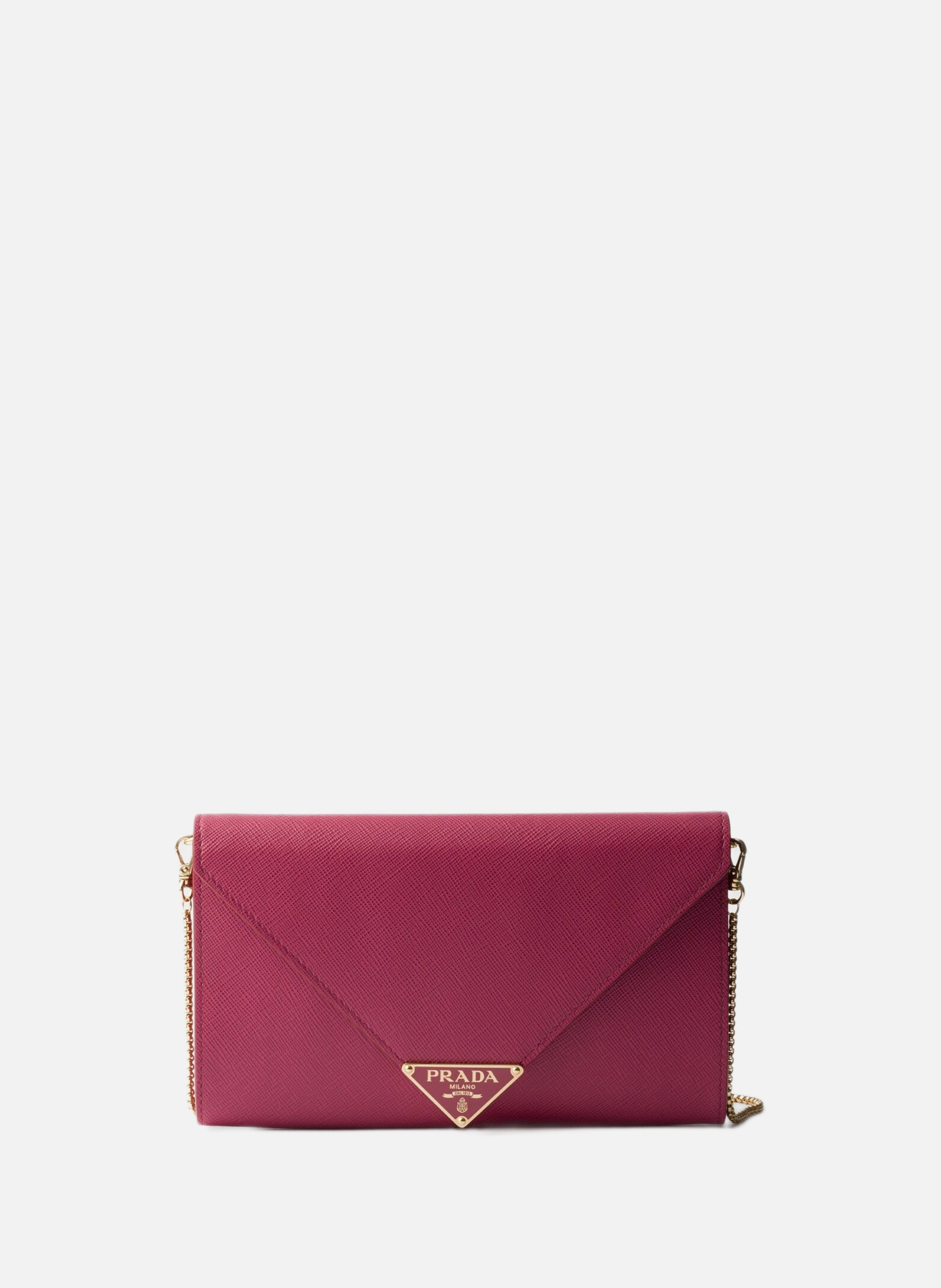 Mini sac en cuir saffiano PRADA Rose