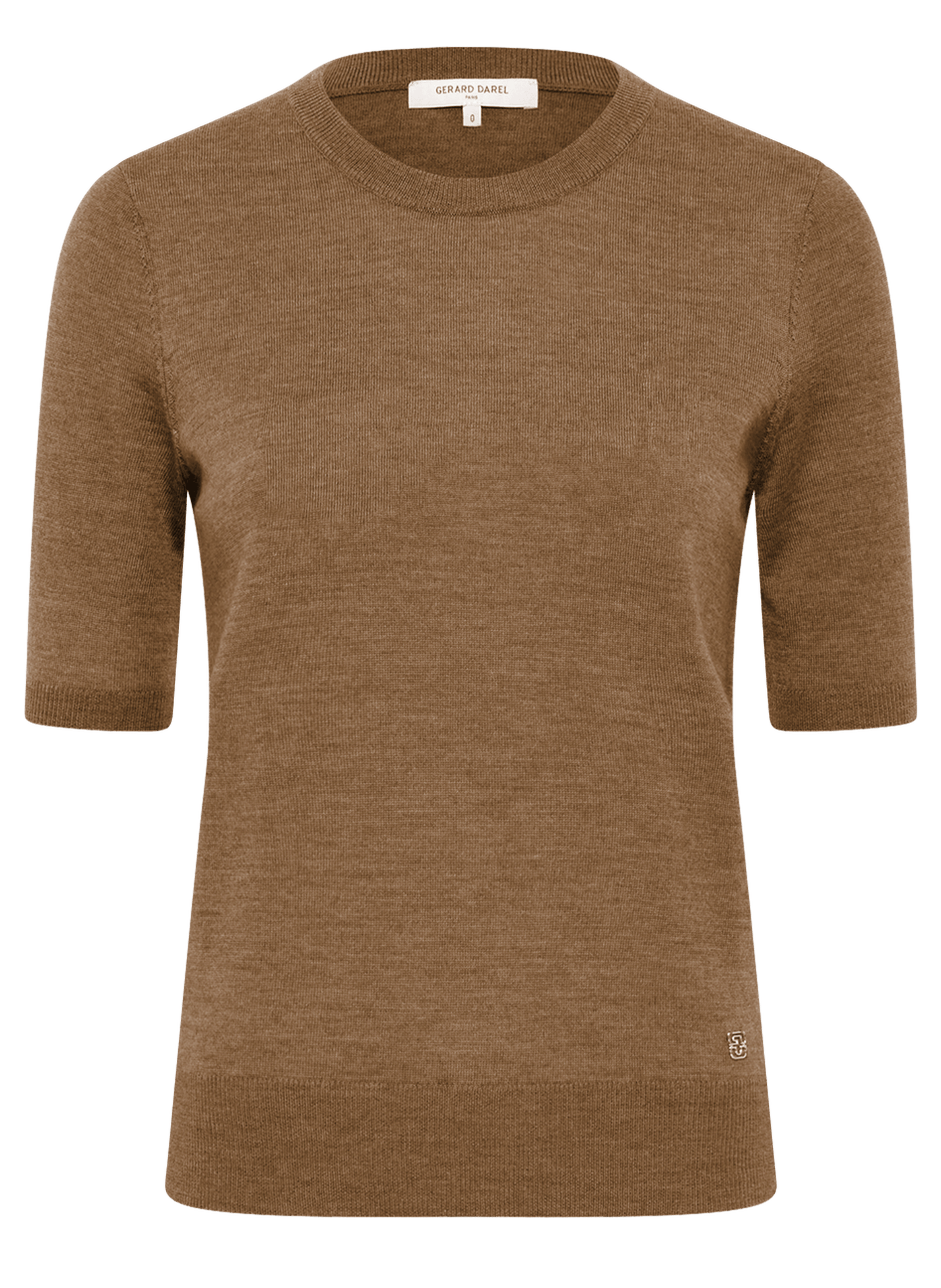 Col rond sans manche en laine fine - elsa GERARD DAREL Marron