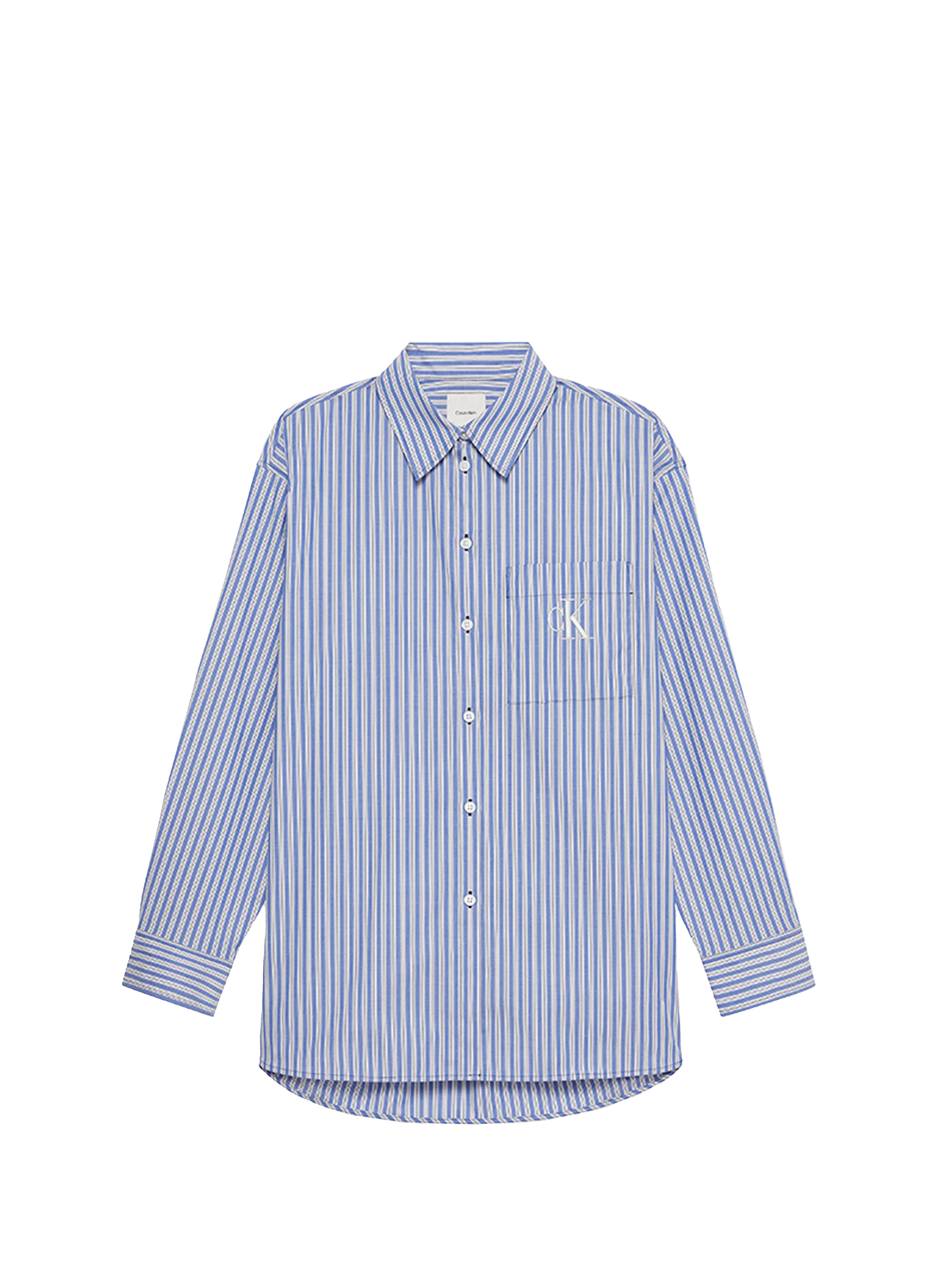 CALVIN KLEIN Striped cotton poplin shirt Multicolour
