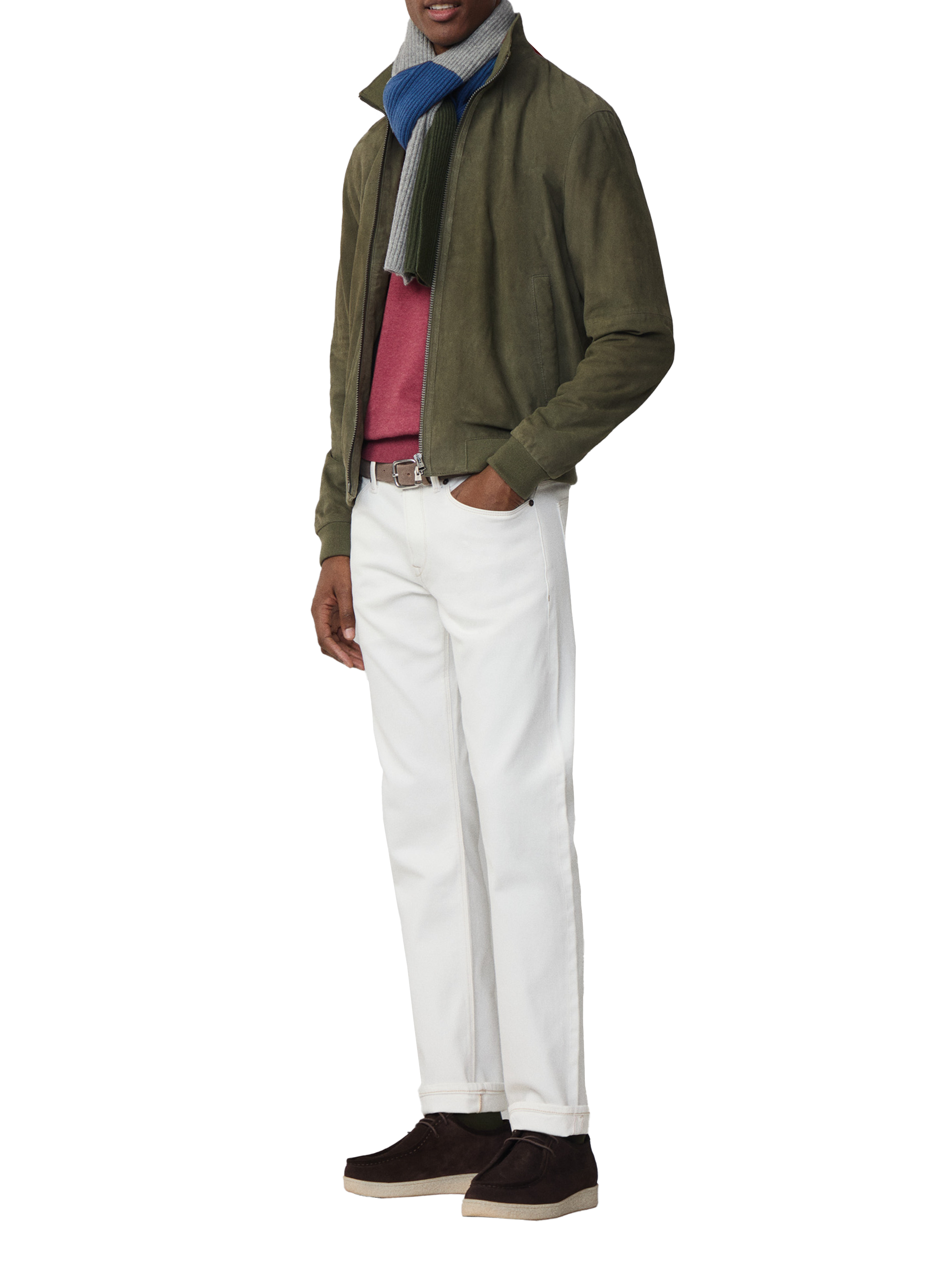 Straight-cut cotton-blend jeans FACONNABLE White