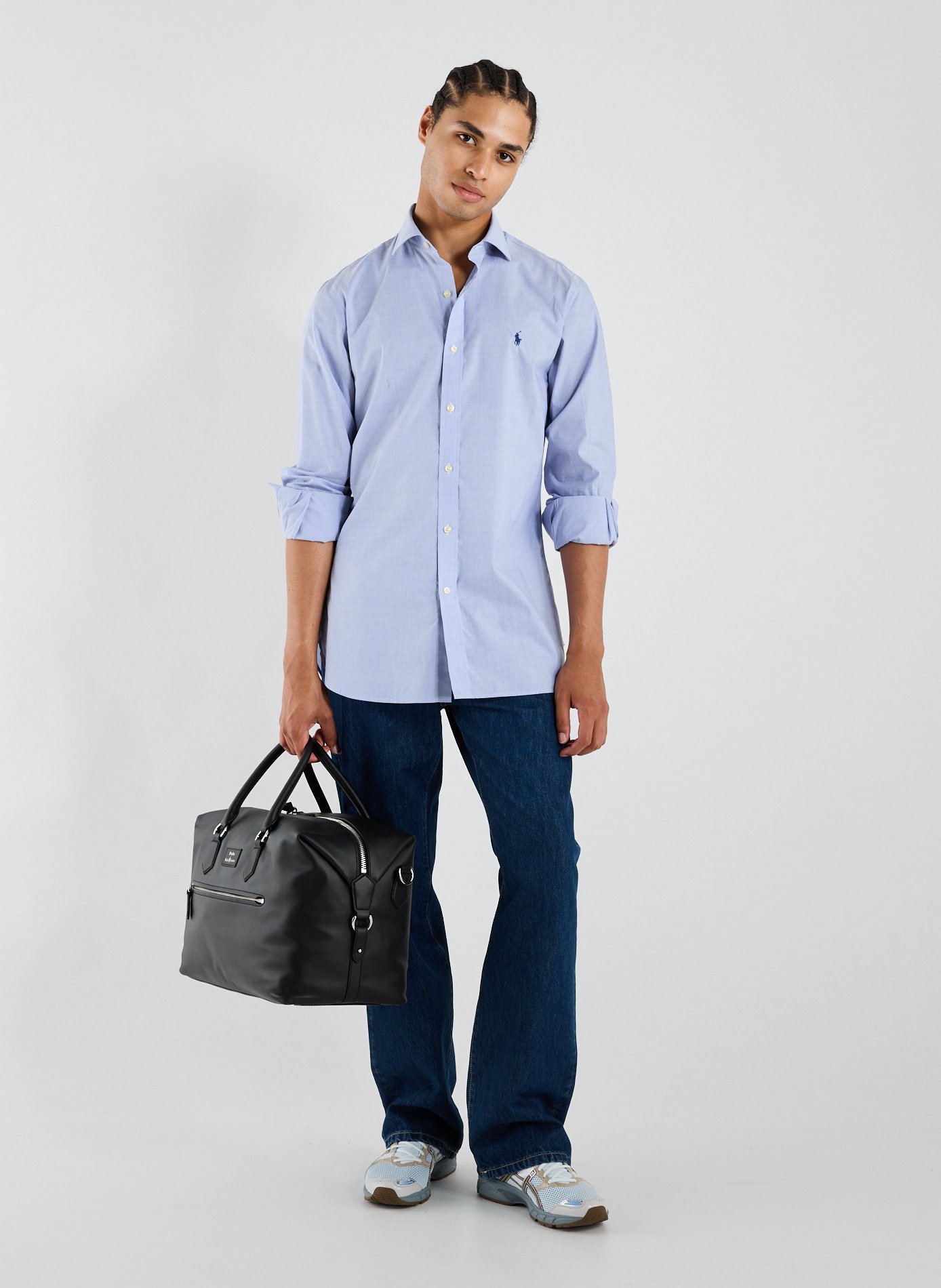 Slim-fit cotton shirt POLO RALPH LAUREN Blue