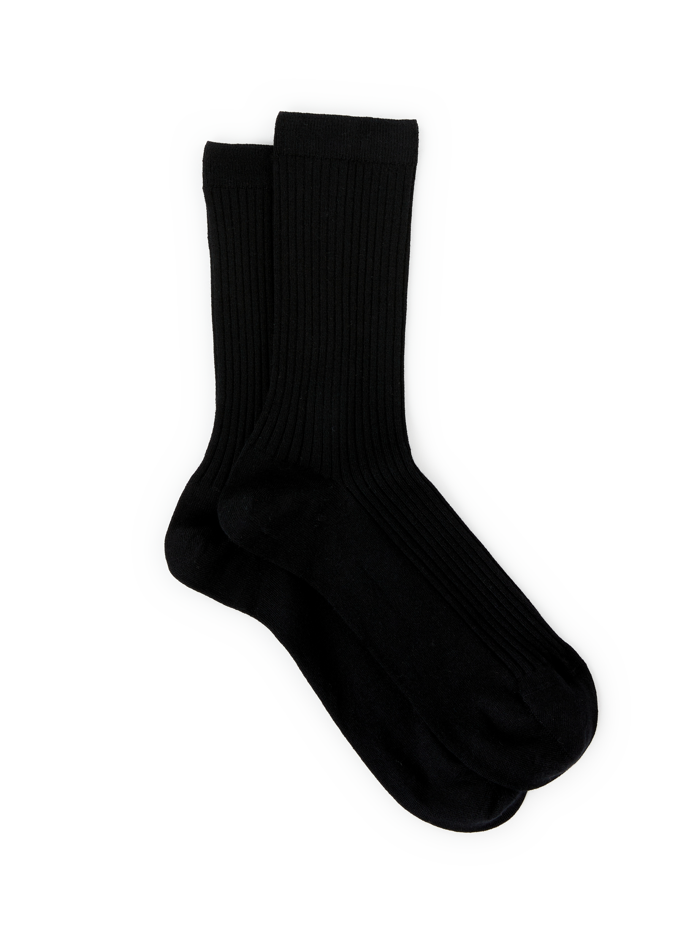 DORÉ DORÉ Mid-calf merino wool socks Black