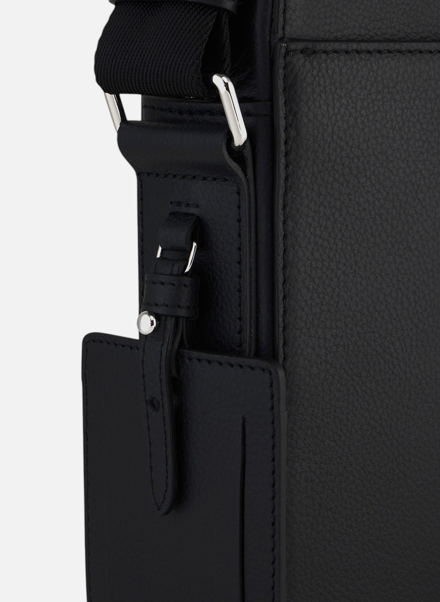 Petite sacoche zippée emile en cuir grainé LE TANNEUR Noir