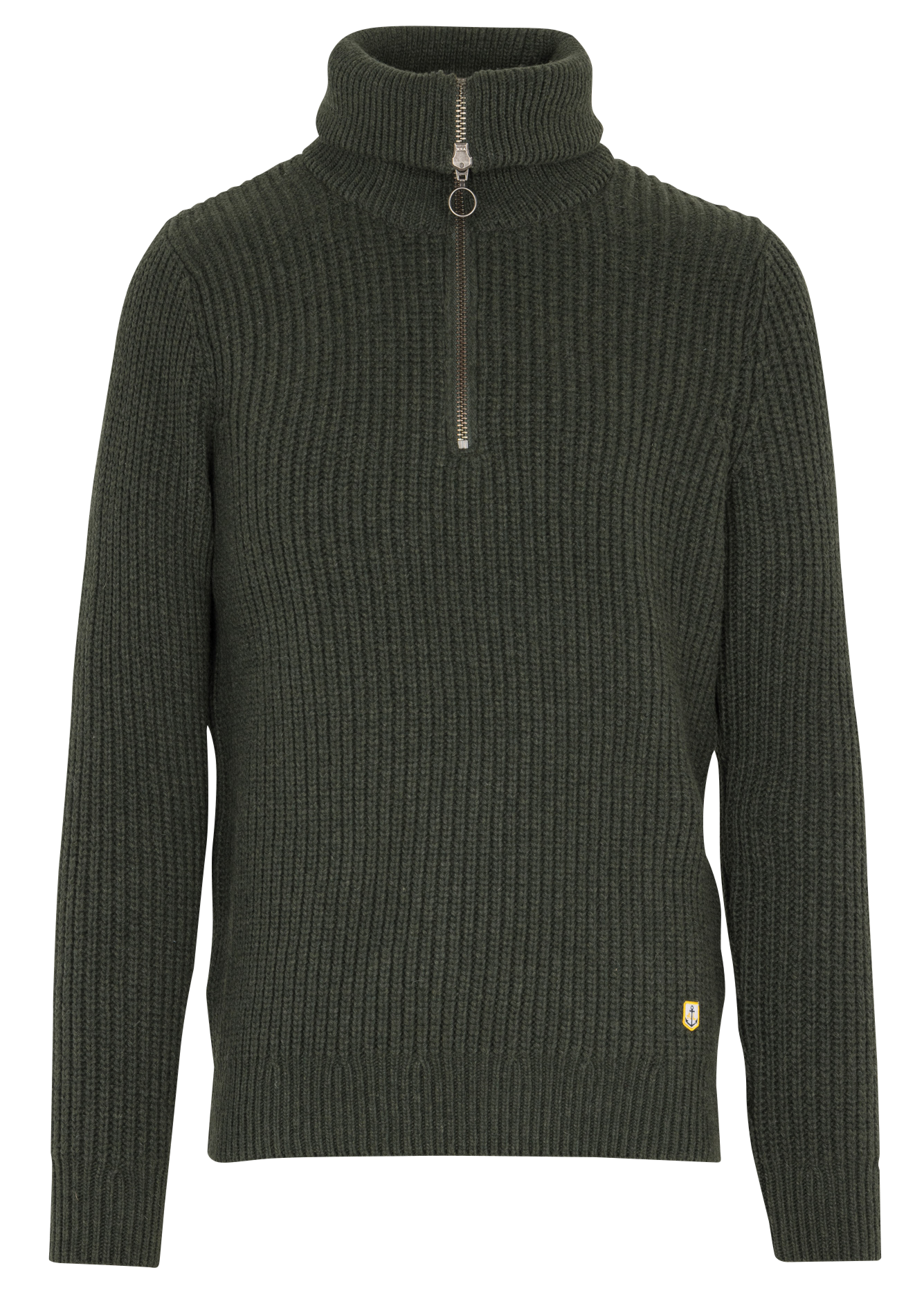 Pull col camionneur en laine mélangée heritage ARMOR-LUX Kaki