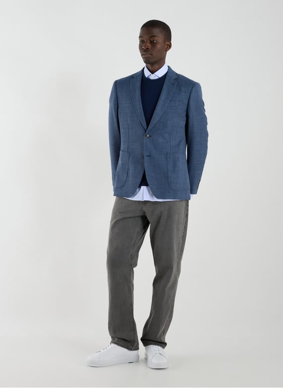 Veste col tailleur | Bleu by HACKETT Veste col tailleur Bleu