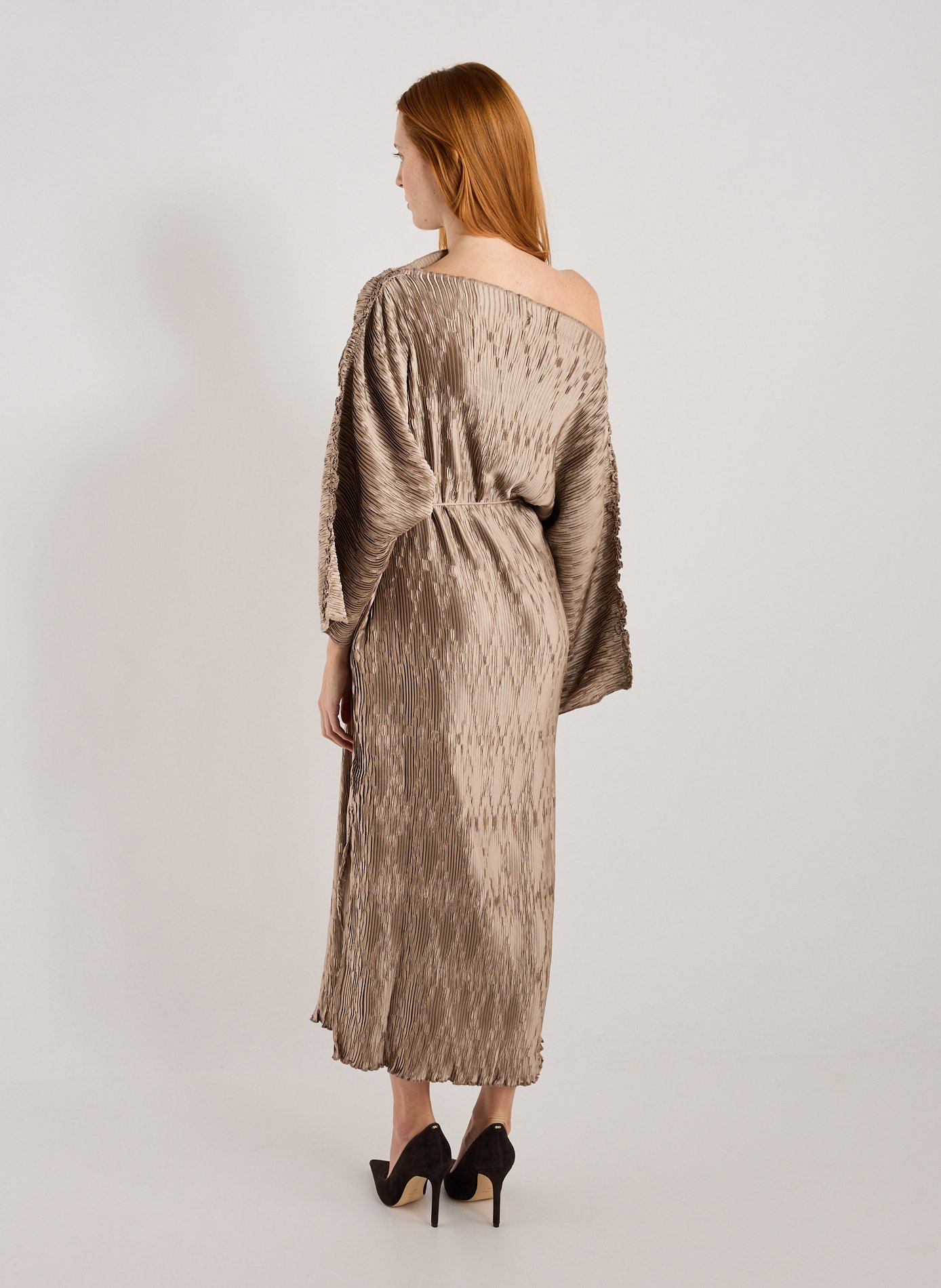 Robe longue ample Tralaido plissée BY MALENE BIRGER Beige