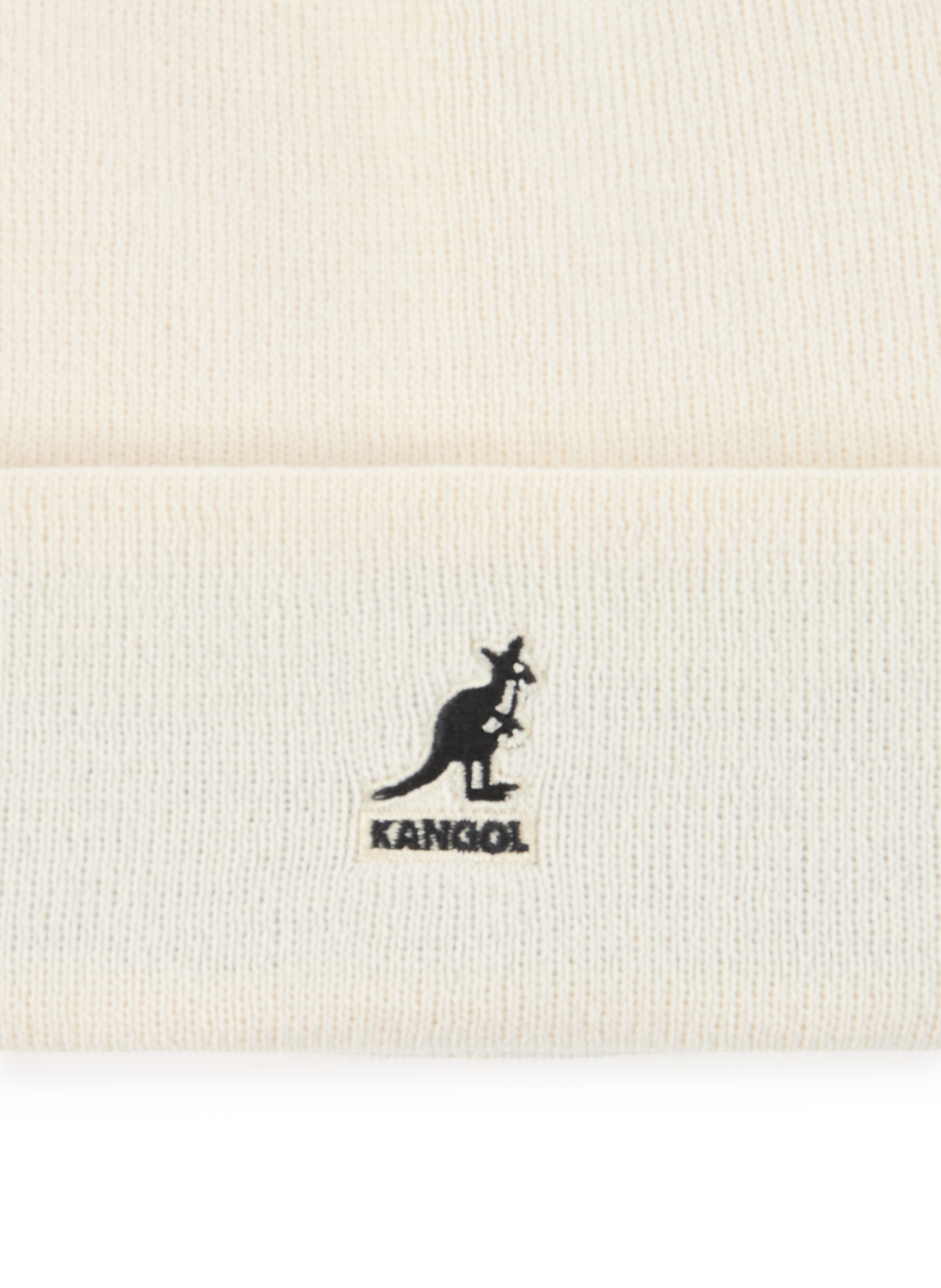 Ribbed beanie with embroidered logo KANGOL Beige
