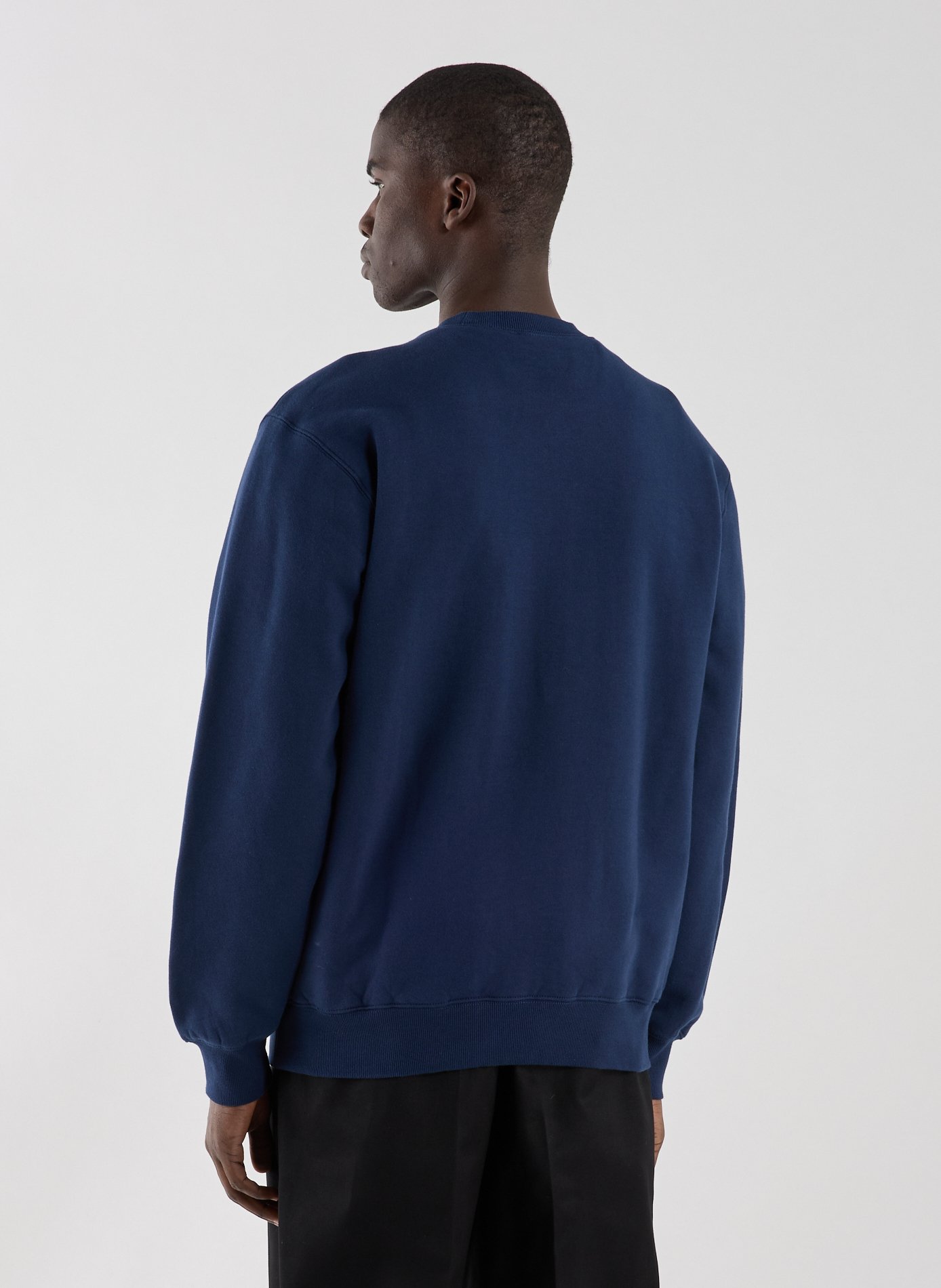 Oversized round neck cotton sweatshirt CARHARTT WIP Blue