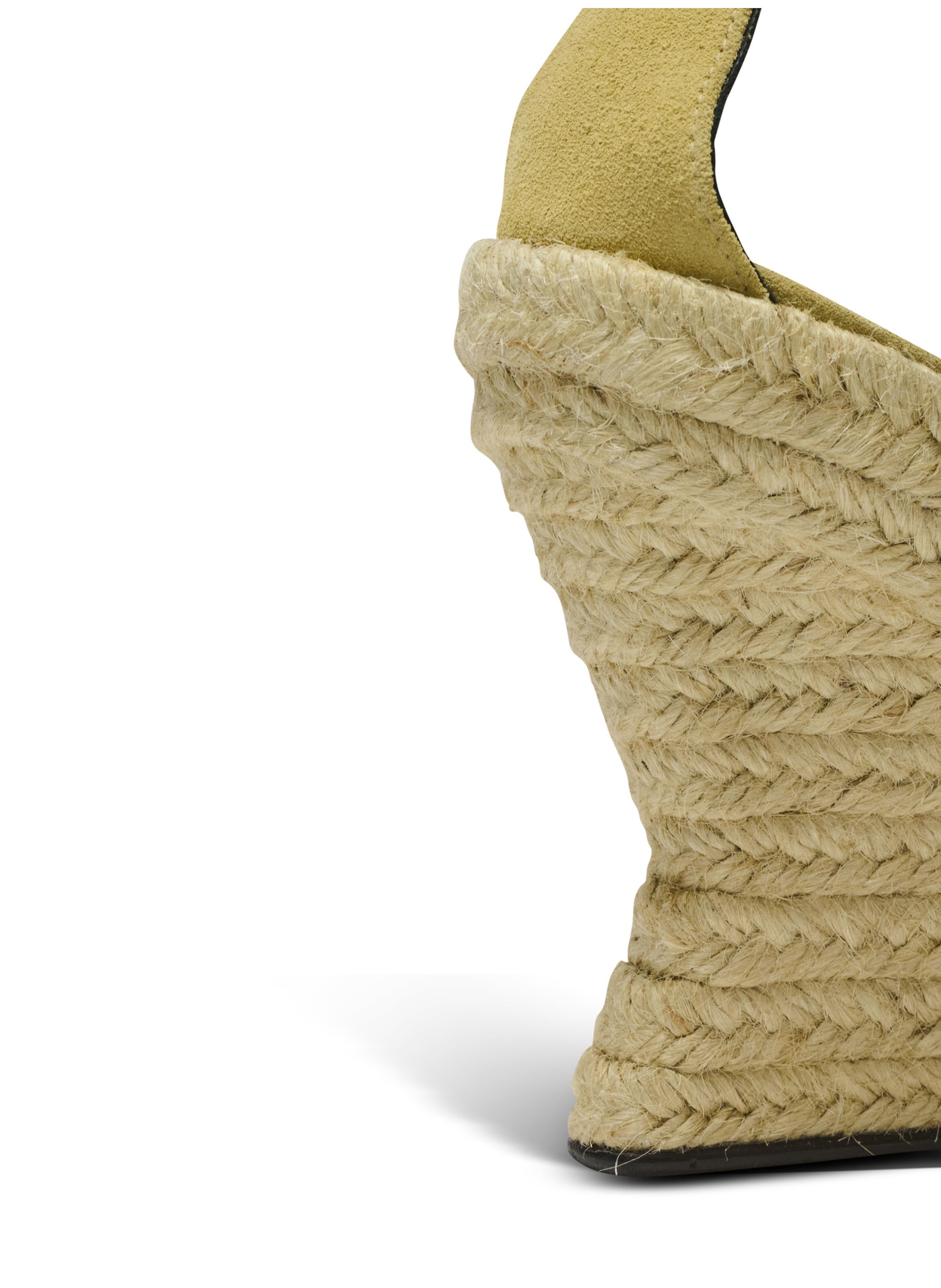 Espadrilles compensées anthem en daim BALMAIN Beige
