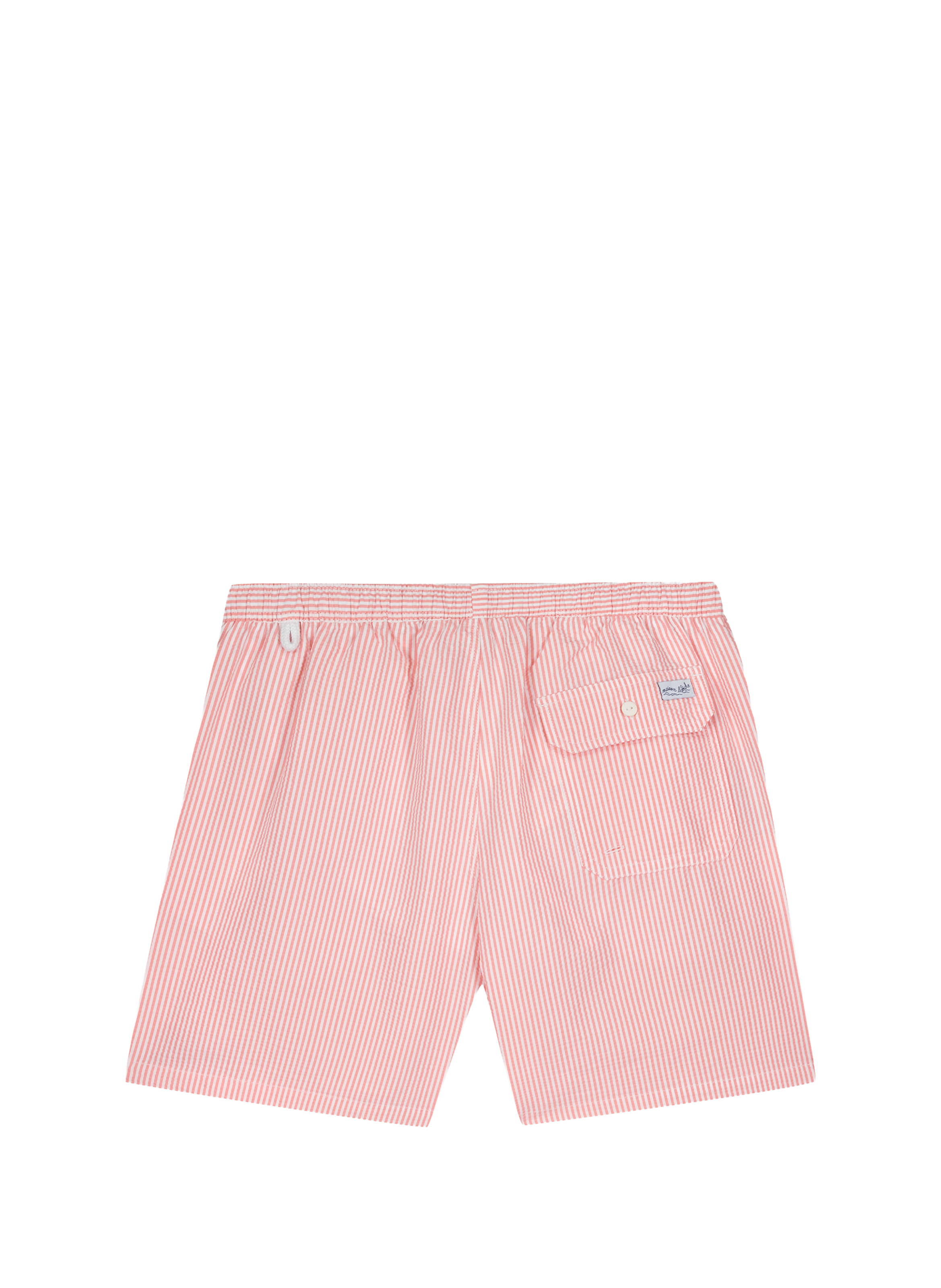 Striped swim shorts Grand Cru with embroidered logo MAISON LABICHE Red