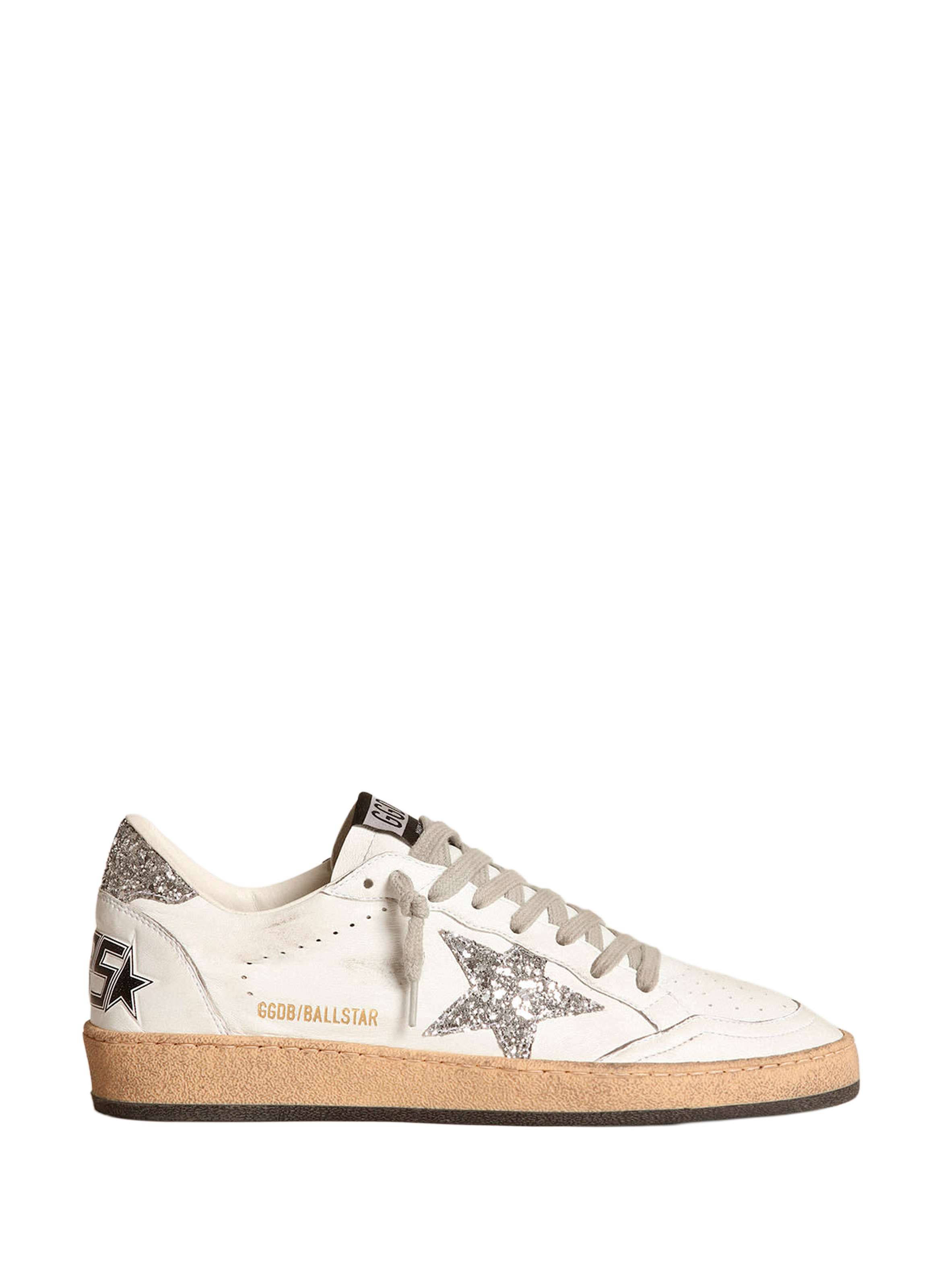 Basket Ball Star à étoile en cuir GOLDEN GOOSE Blanc