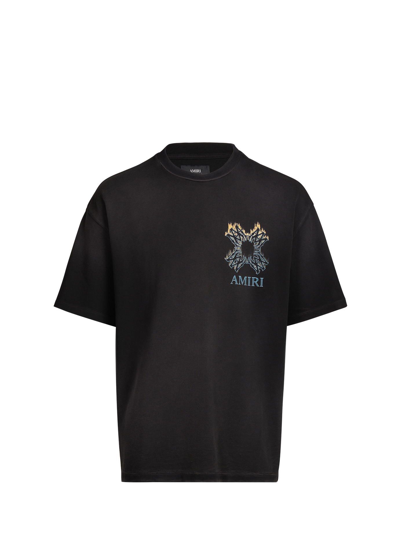 Straight printed cotton T-shirt AMIRI Black