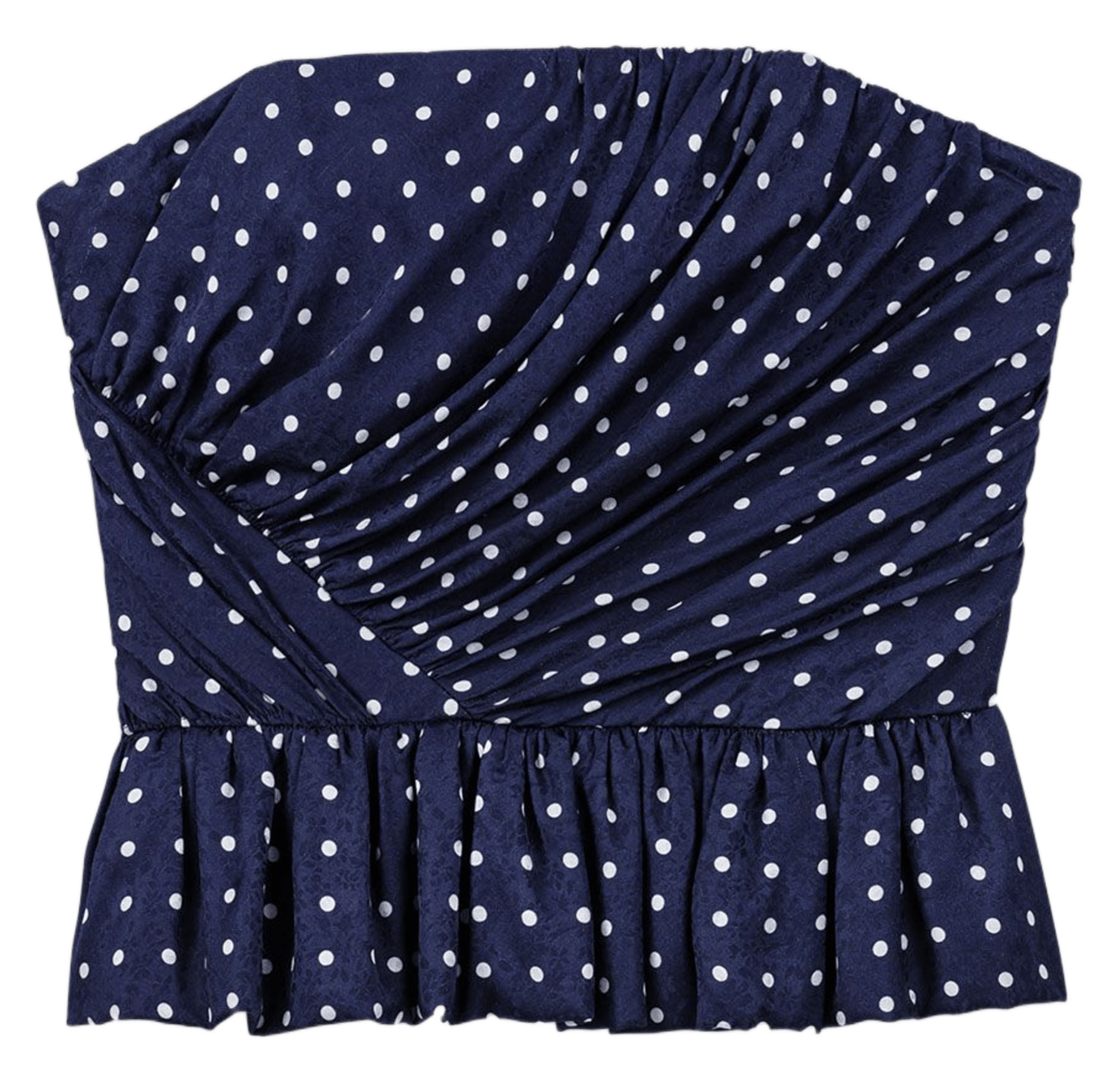 Top bustier à pois MAJE Bleu