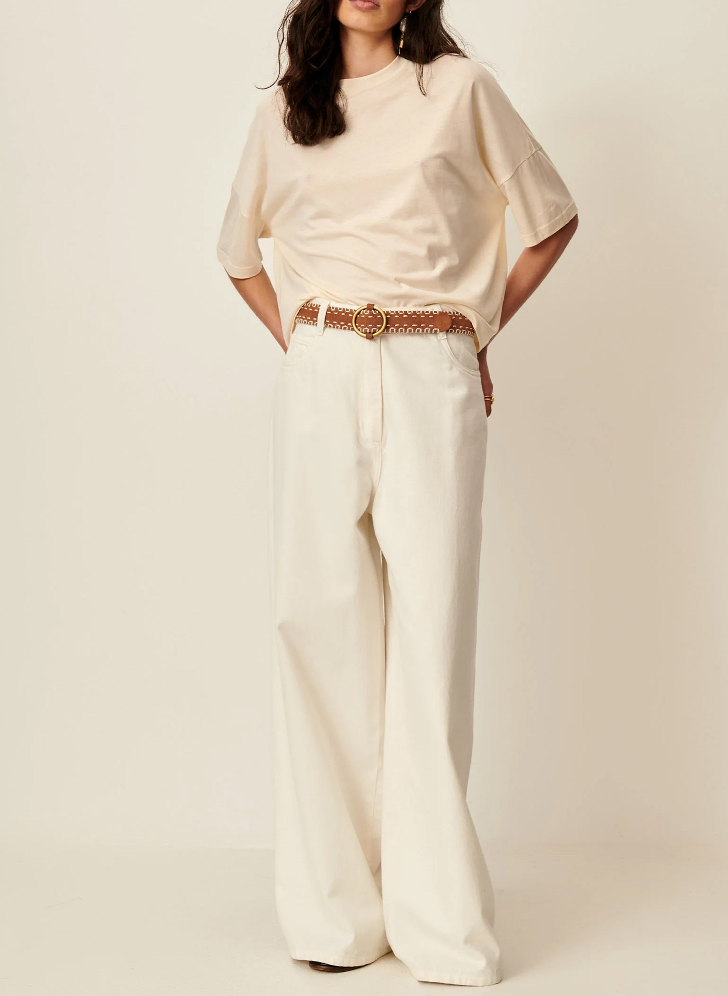 Tee-shirt oversize col rond dorel SESSUN Beige