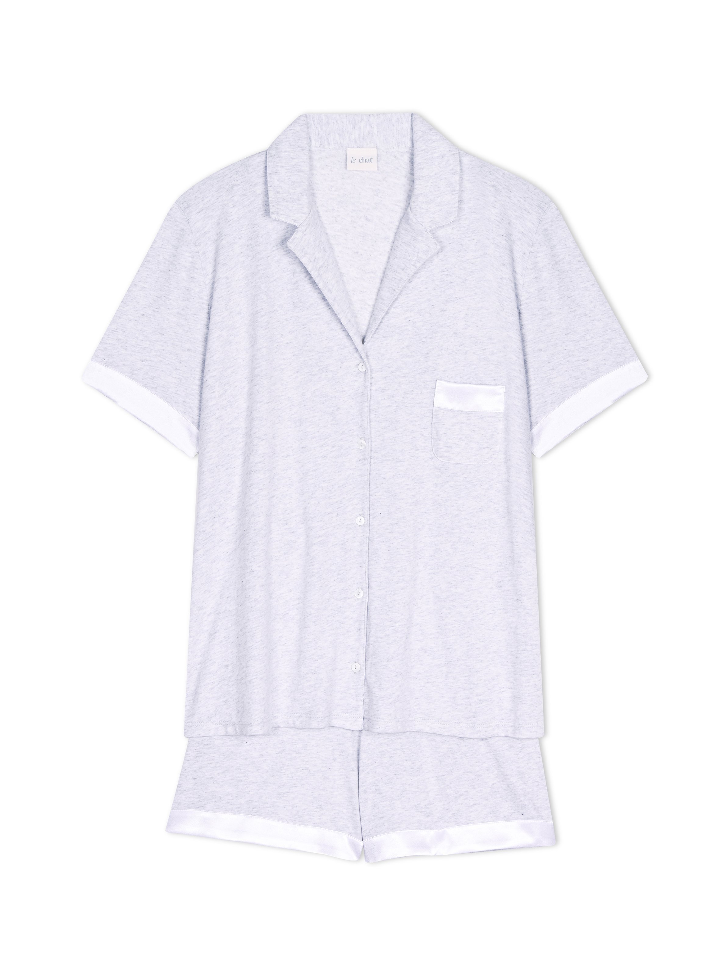 Pyjama short en coton modal mily 200 LE CHAT Gris