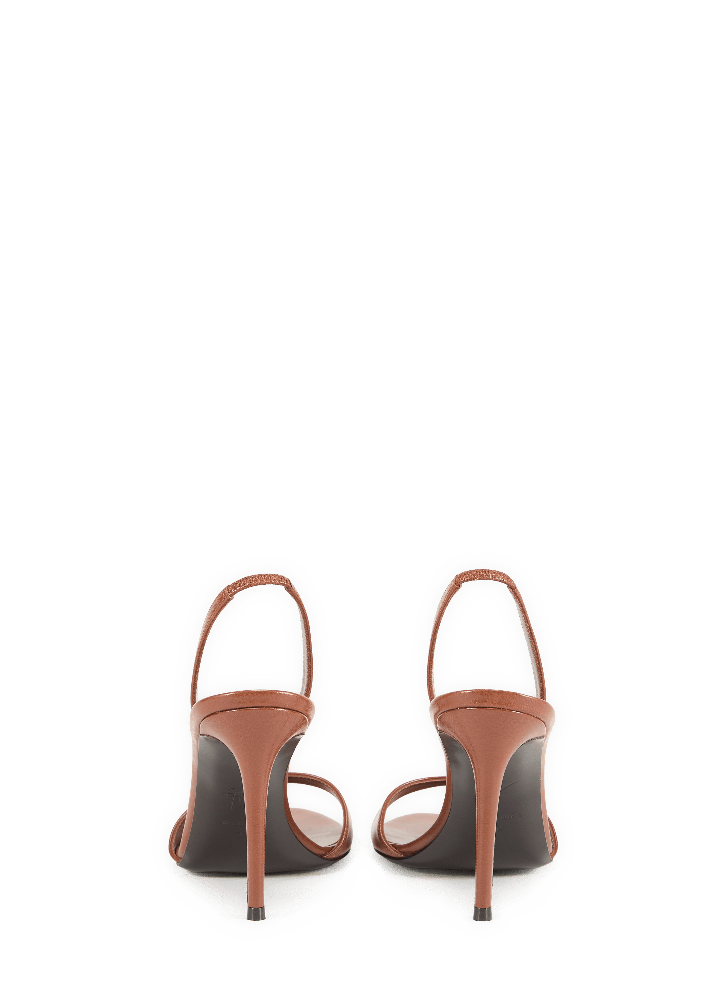 Sandales à talons Clandestino vernies en cuir GIUSEPPE ZANOTTI Marron