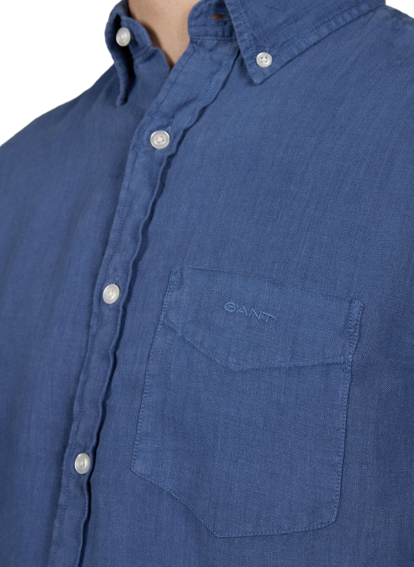 Chemise droite en lin  GANT Bleu