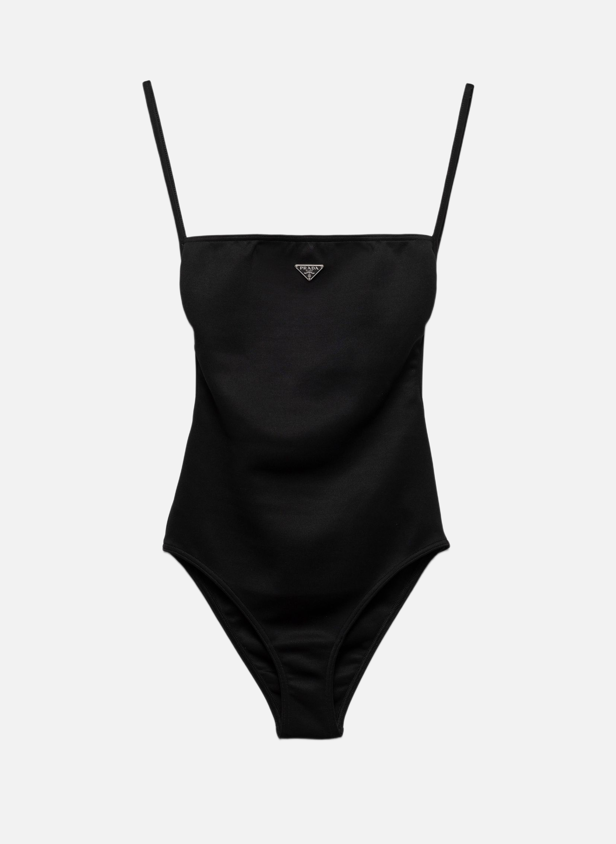 Maillot de bain une pièce en maille interlock PRADA Noir