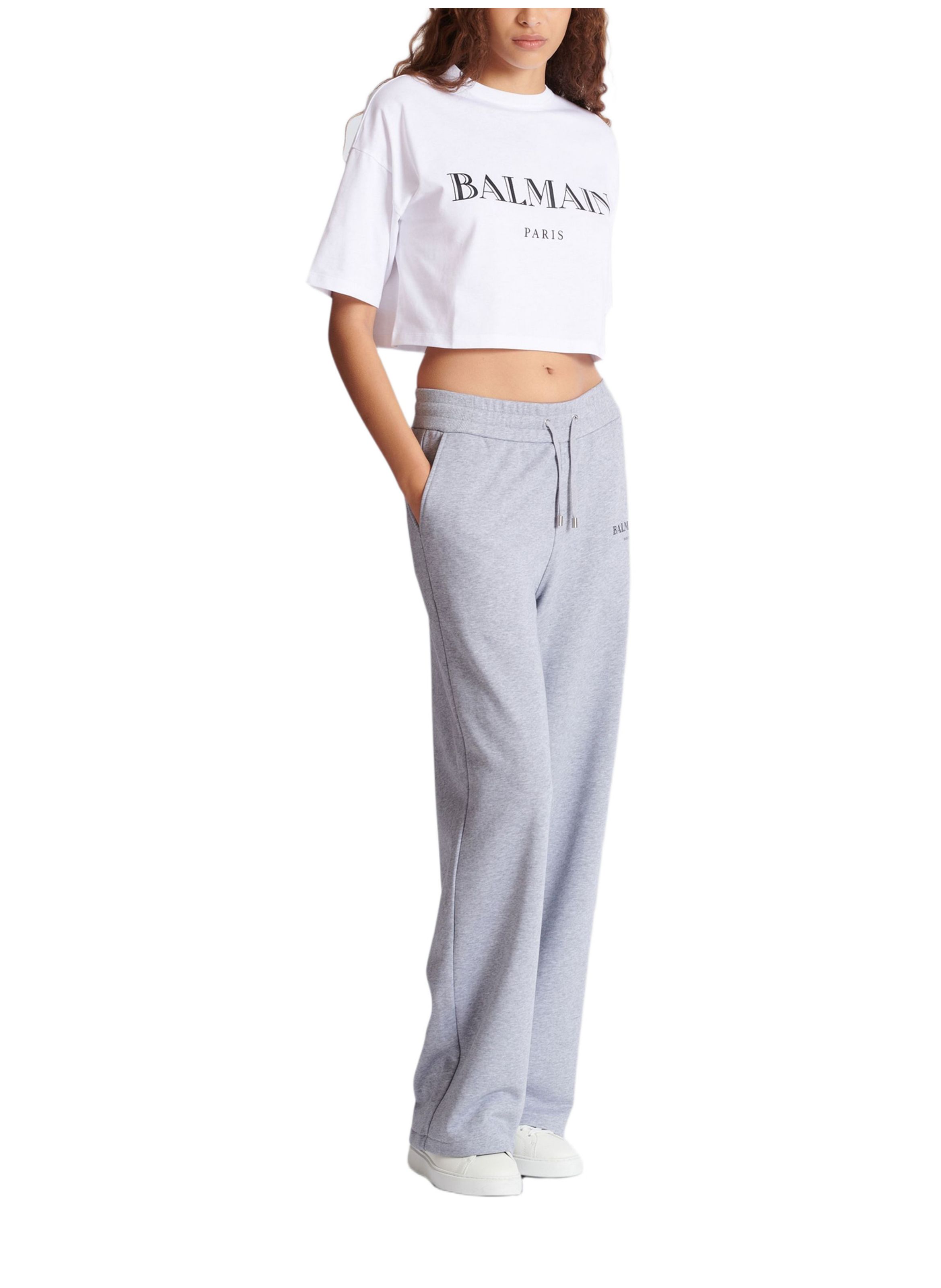 T-shirt court ample avec imprimé balmain BALMAIN Blanc