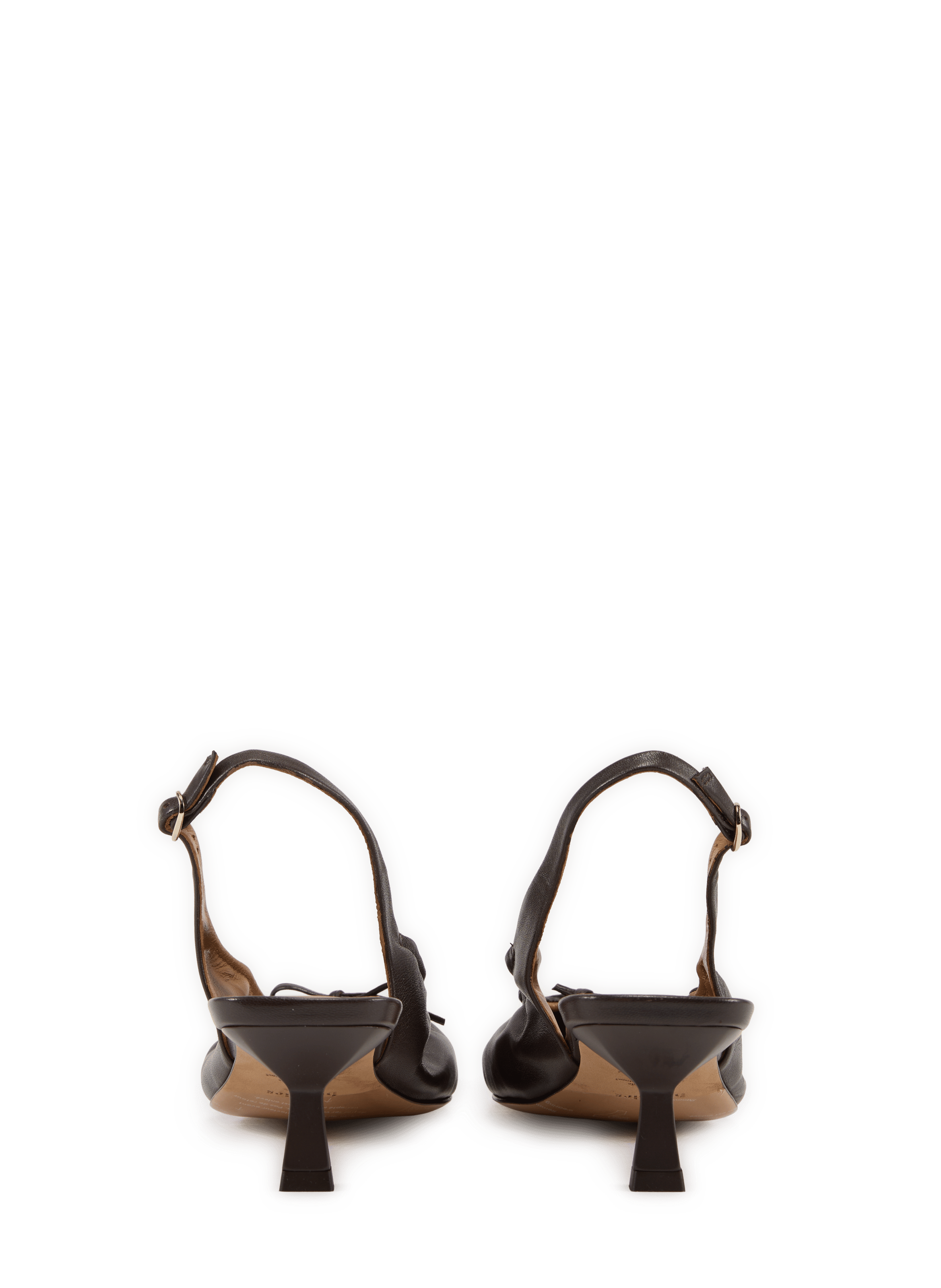 Sling-back Gigi in leather BOBBIES Brown