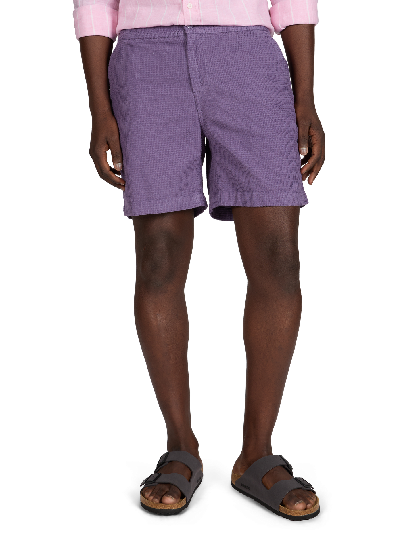 Short droit Chèvre en coton FAGUO Violet