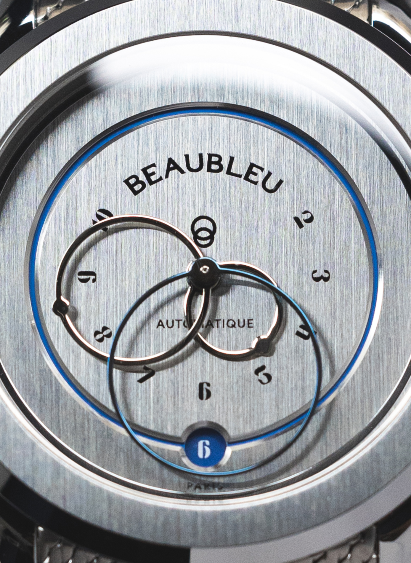 Montre quartz Ecce Vesperal en cuir  BEAUBLEU Argent