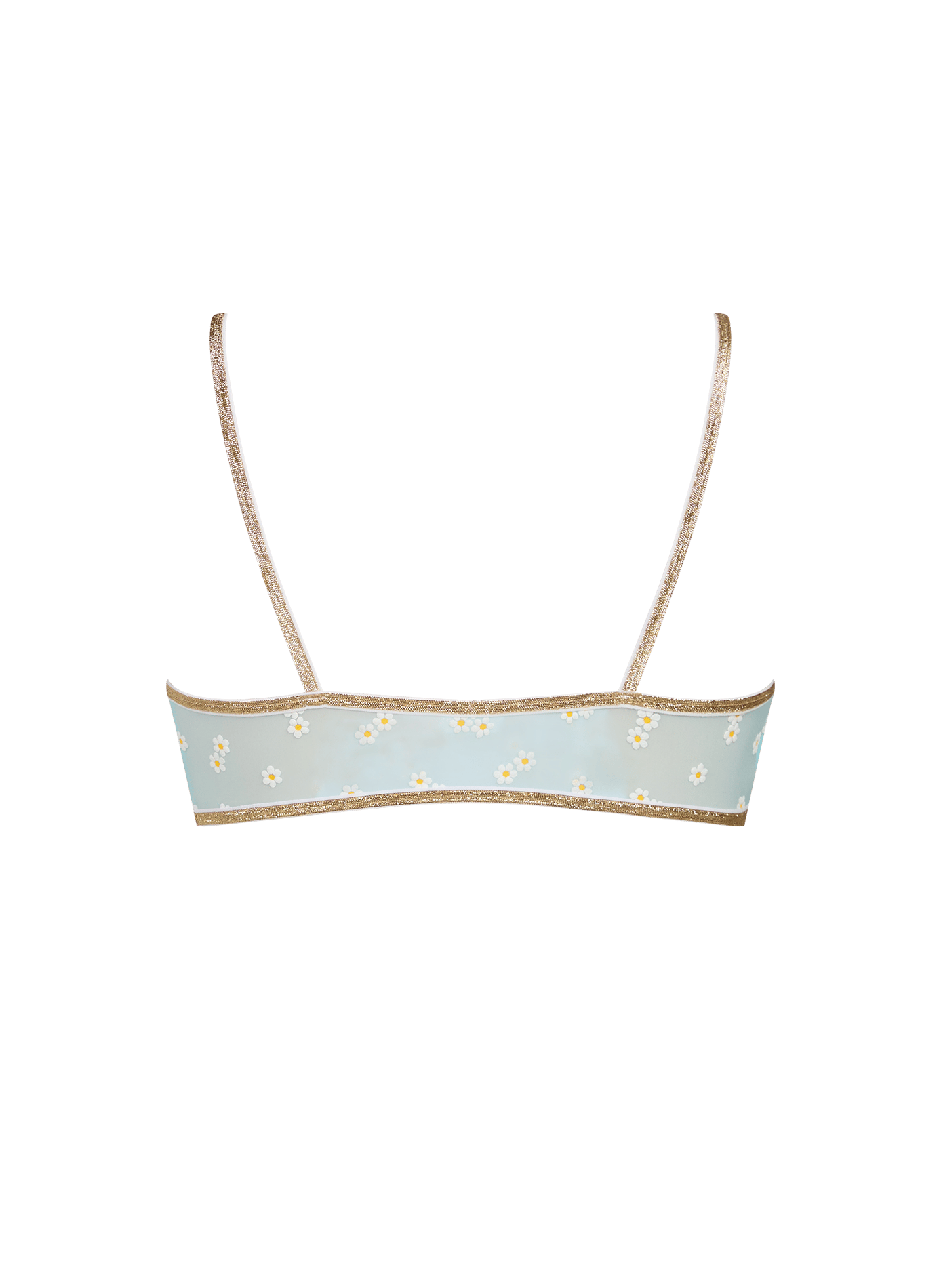 Georgia daisy pattern bralette LA NOUVELLE Blue