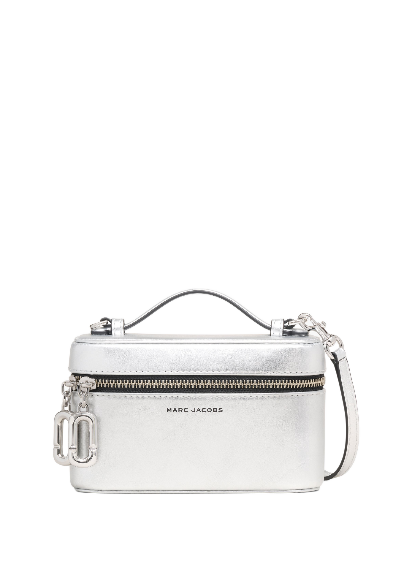 Pochette The Scene Vanity en cuir métallisé MARC JACOBS Argent