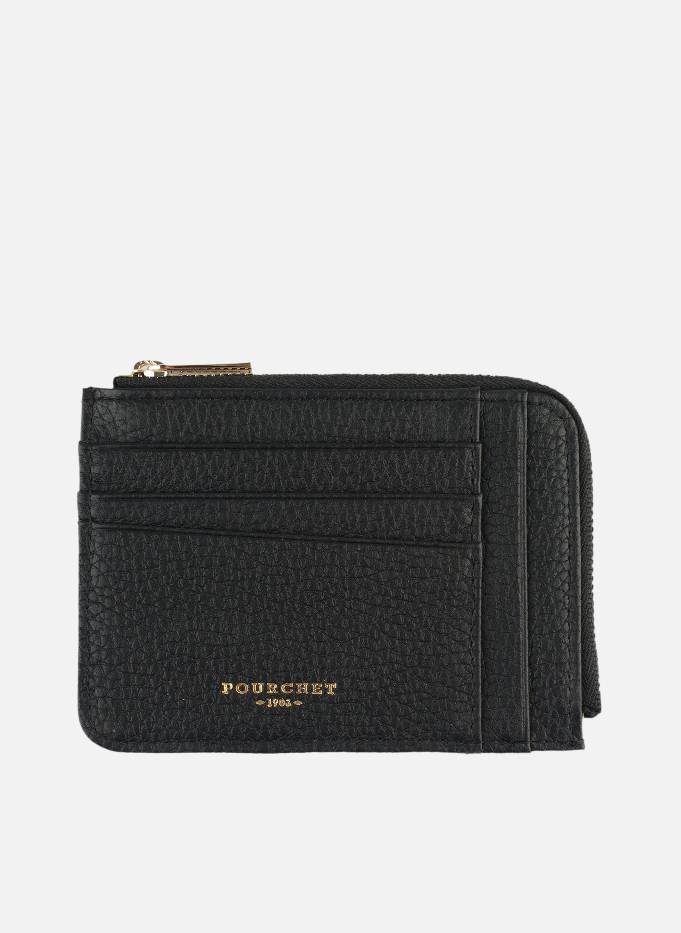 Club | porte-monnaie & porte-cartes en cuir de vachette POURCHET Noir