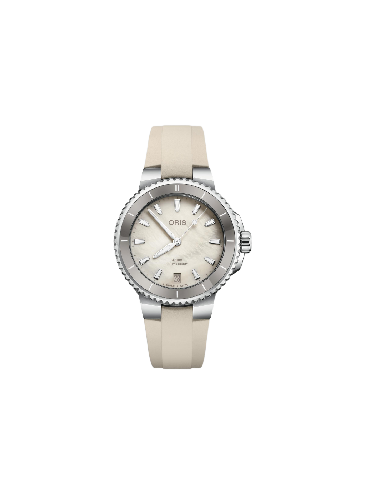 Montre automatique Oris Aquis Date en acier inoxydable ORIS Beige