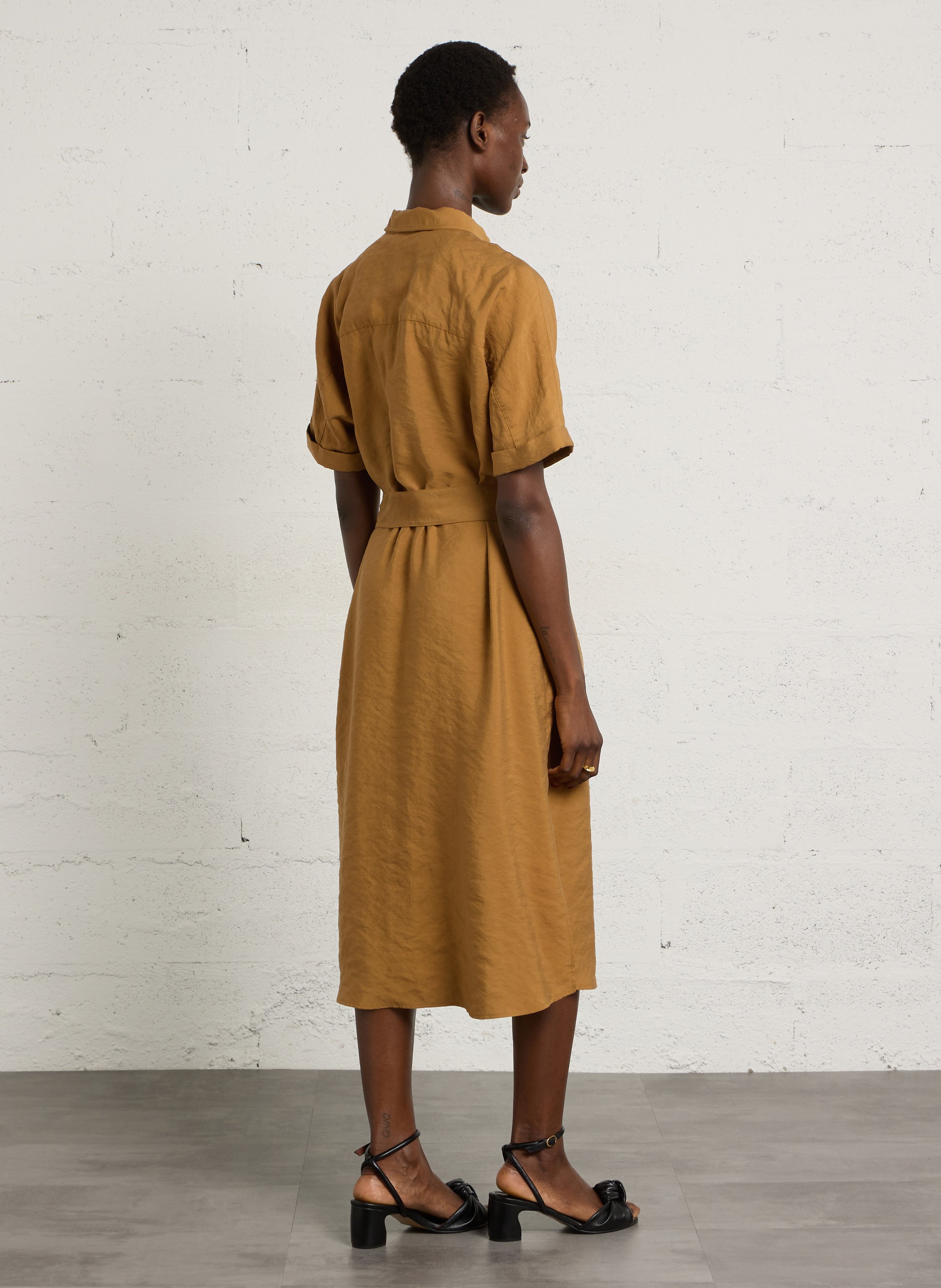 Robe midi col classique layana MAISON 123 Doré