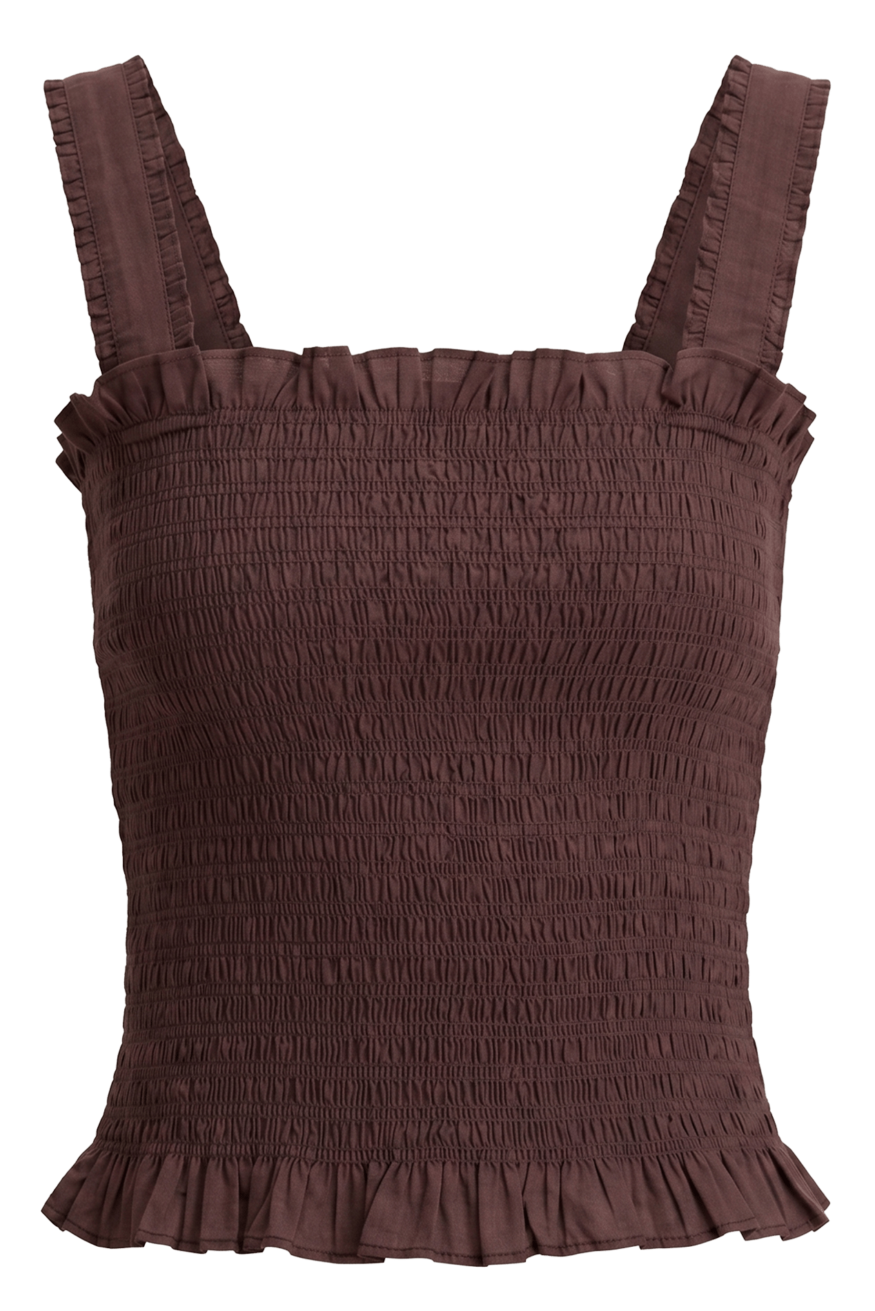 Top droit en coton summum SIMORRA Marron