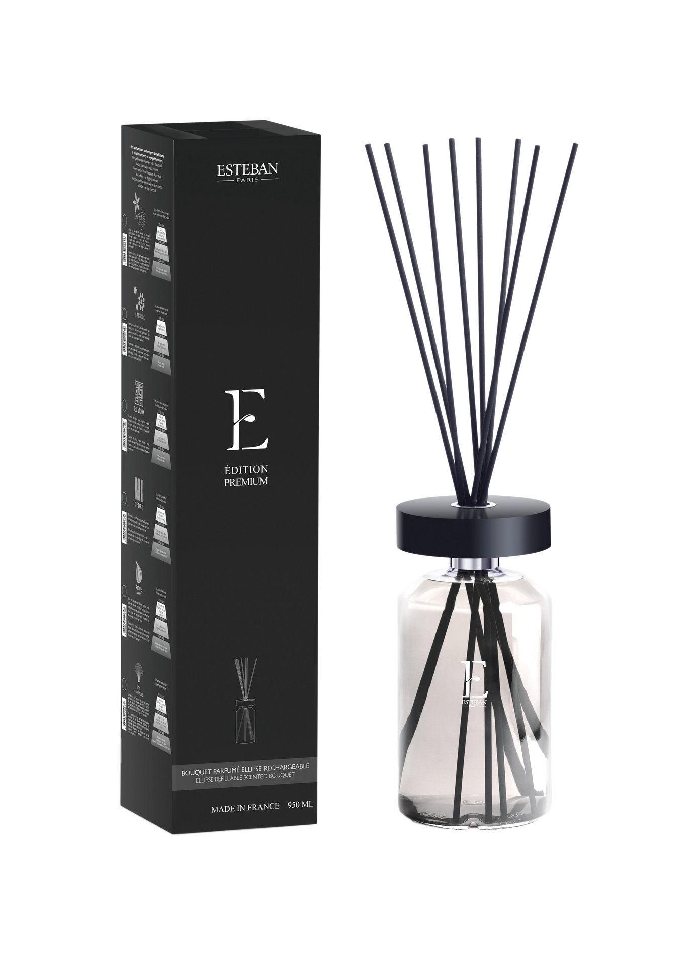 Refillable Ellipse Fragrance Bouquet Black Fig 950ml ESTEBAN Purple