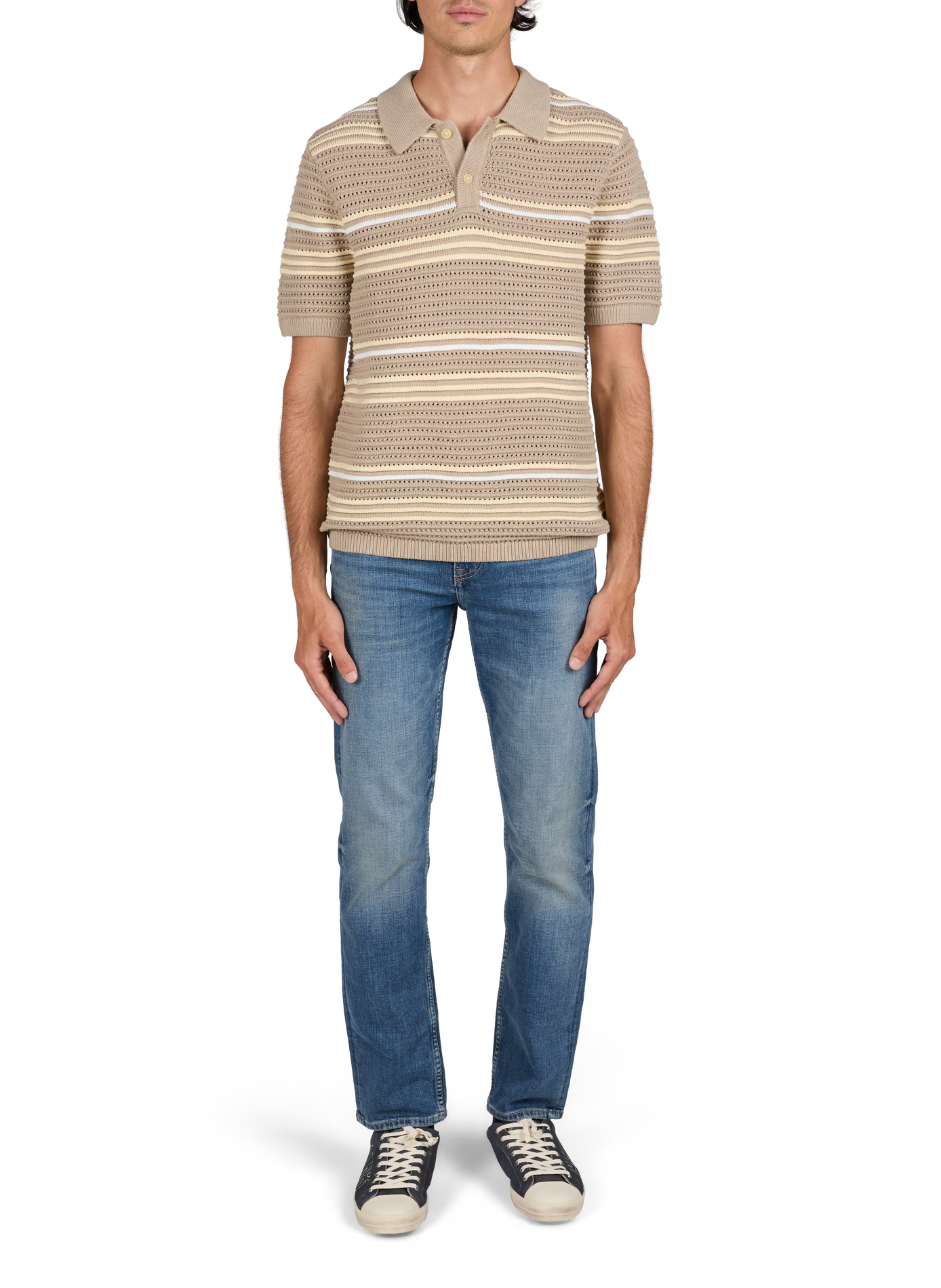 Gestreiftes Poloshirt LEVI'S Braun