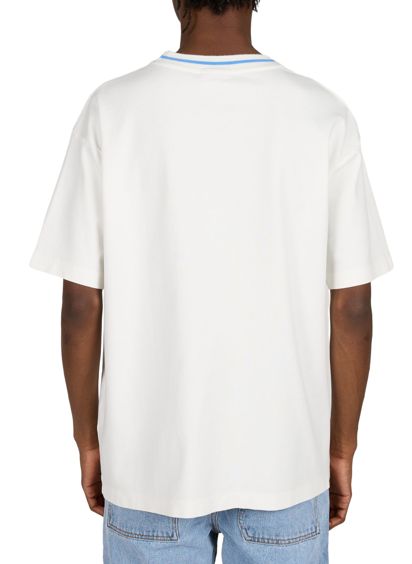 Round neck cotton t-shirt DROLE DE MONSIEUR White