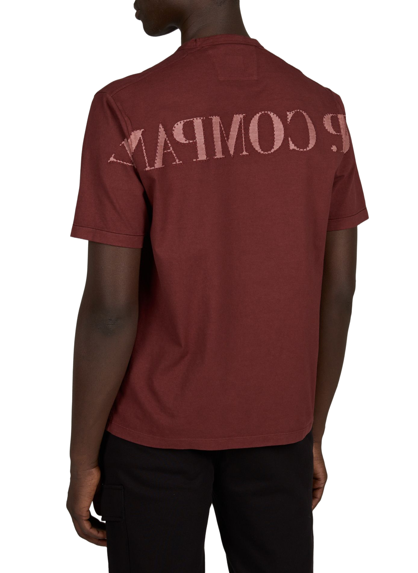 T-shirt met katoenen logo CP COMPANY Rood