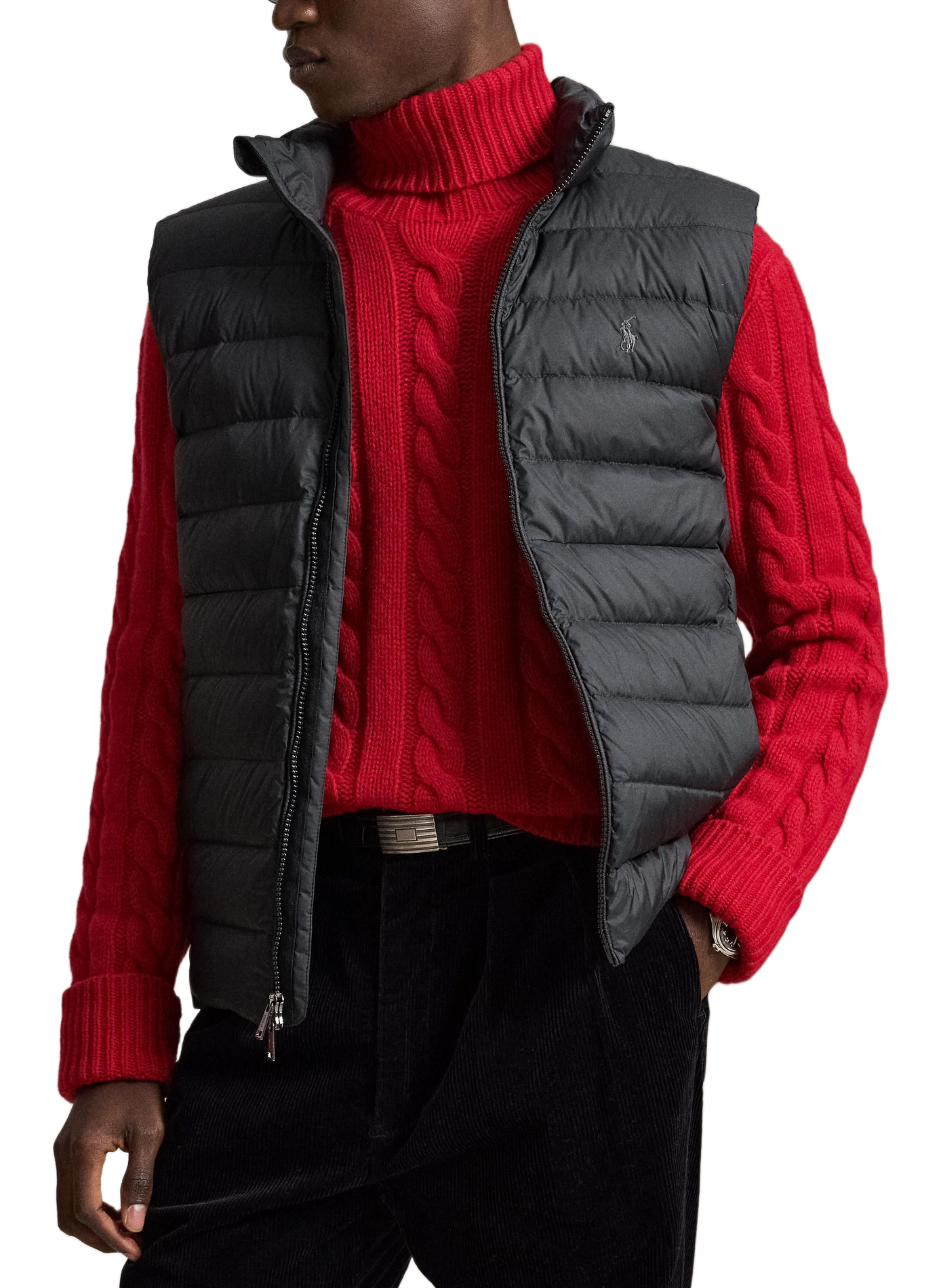 Ärmellose Steppweste mit Stehkragen POLO RALPH LAUREN Schwarz