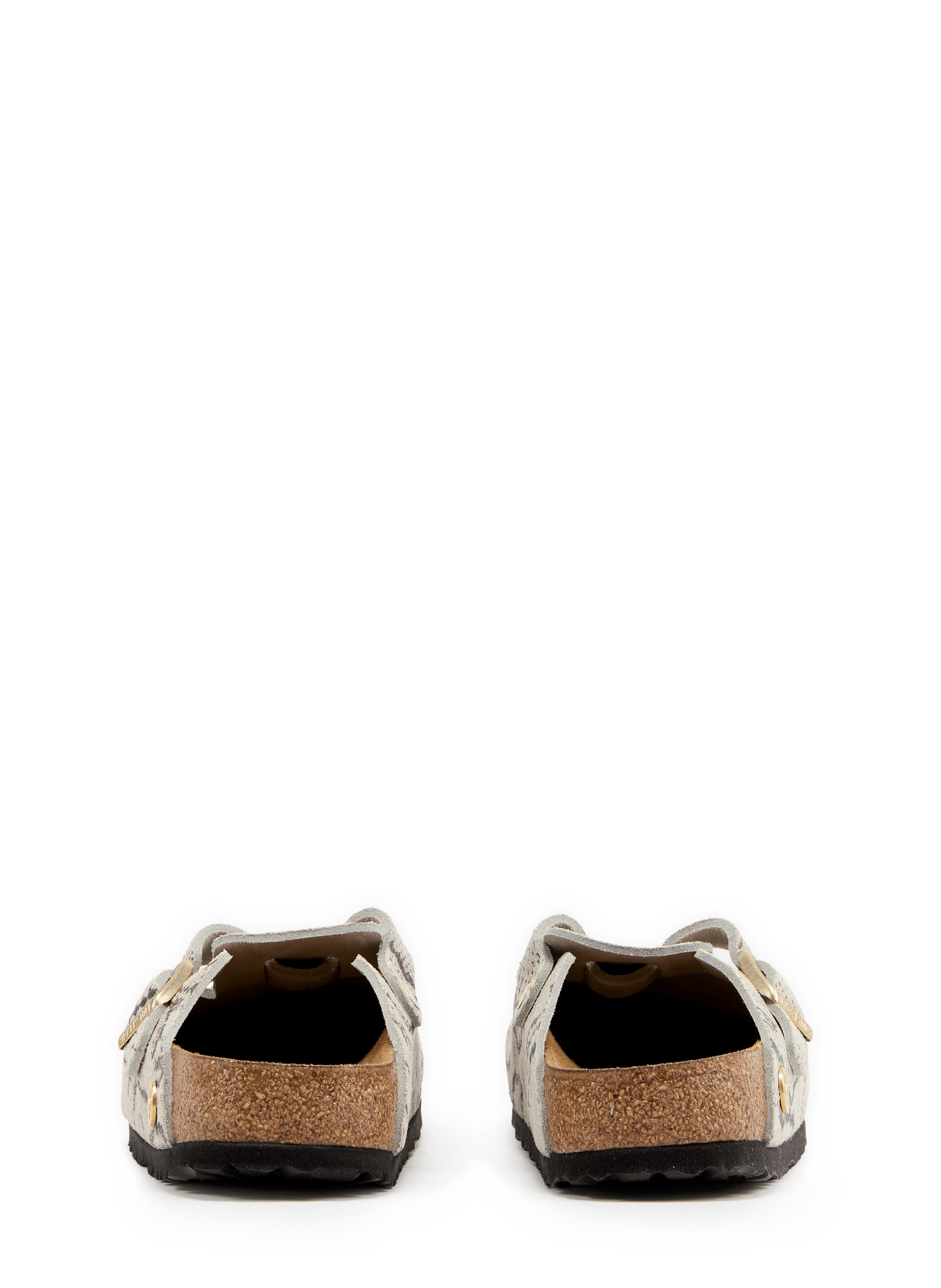 Boston Clogs mit Animal-Print aus Leder BIRKENSTOCK Beige