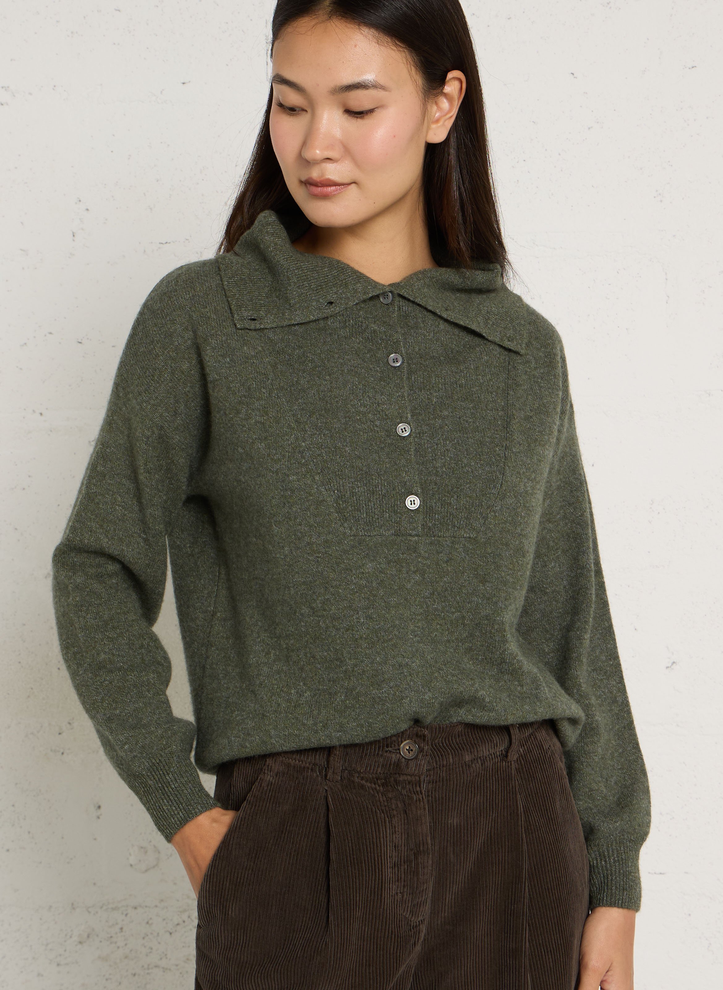 Pull oversize en laine alexander MAISON 123 Vert