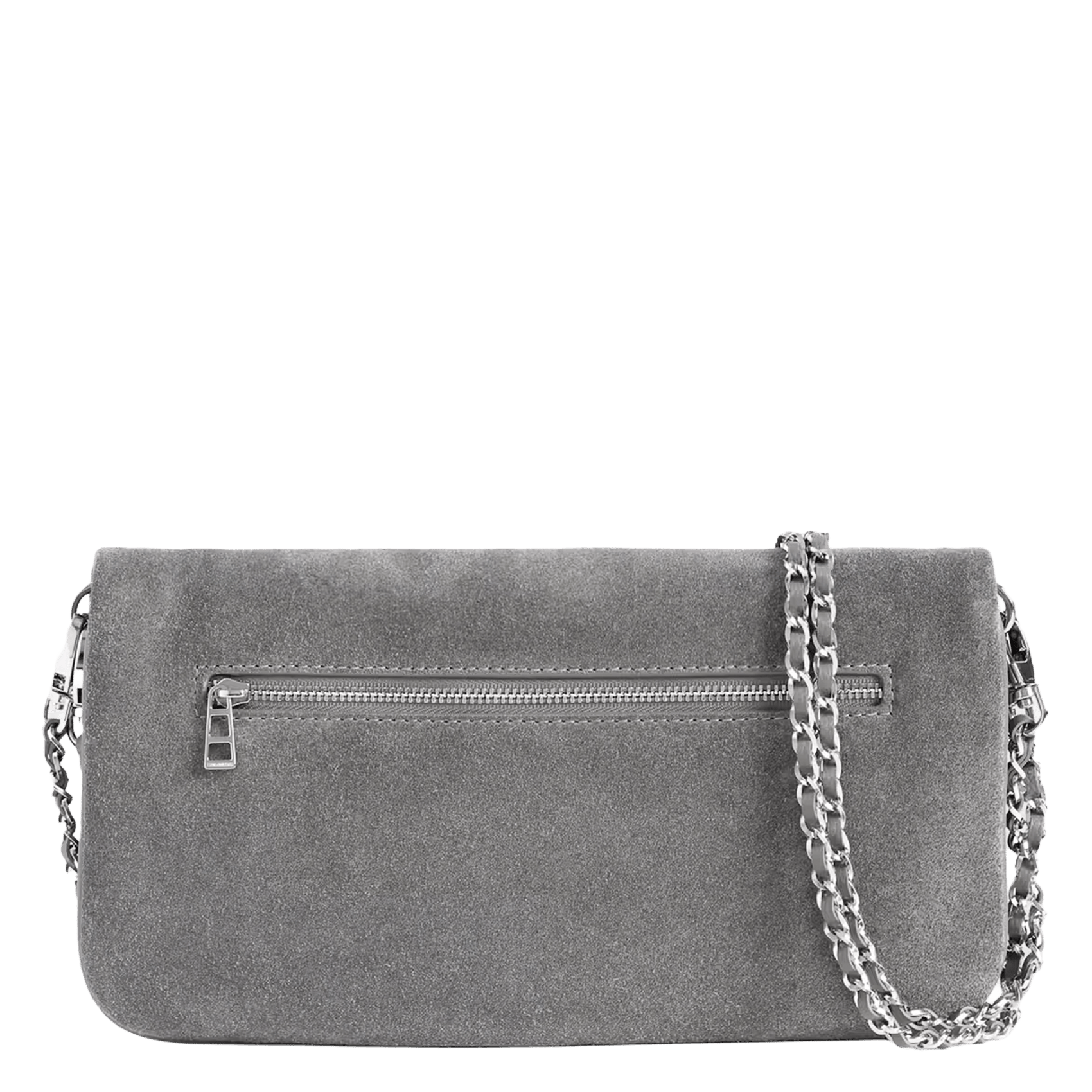 Sac bandoulière en cuir rock suede ZADIG&VOLTAIRE Gris