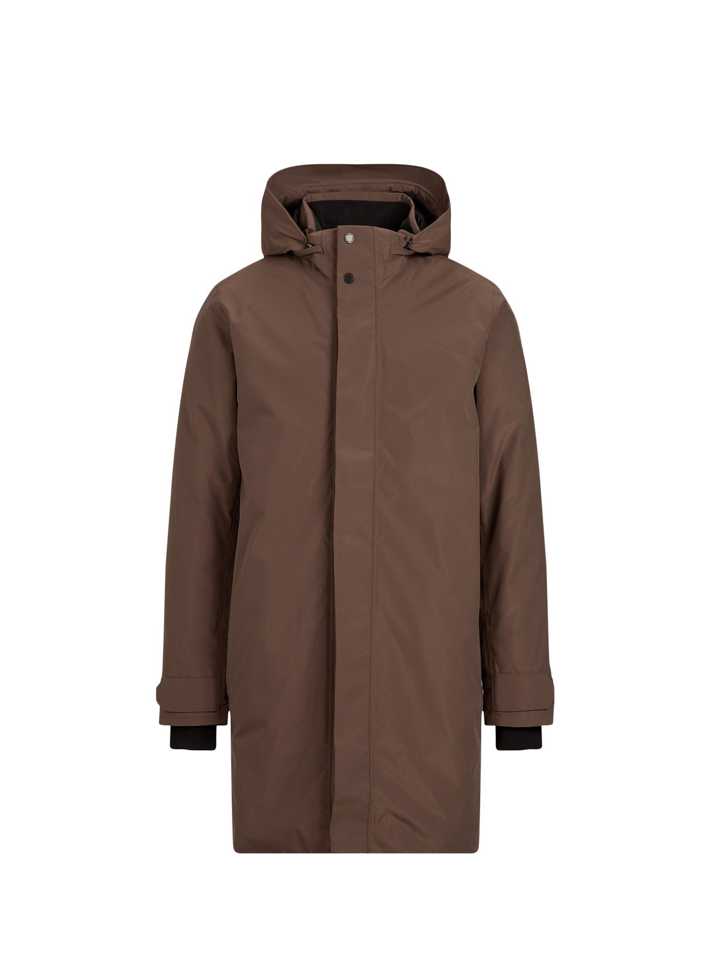 Plain hooded straight parka DIDRIKSONS Brown