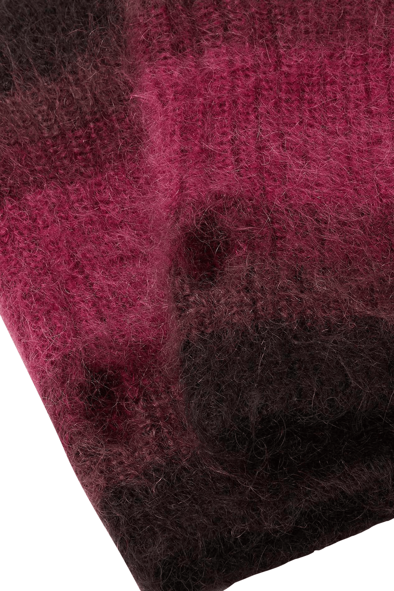 Gestreepte wollen vingerloze handschoenen Rita BA&SH Paars