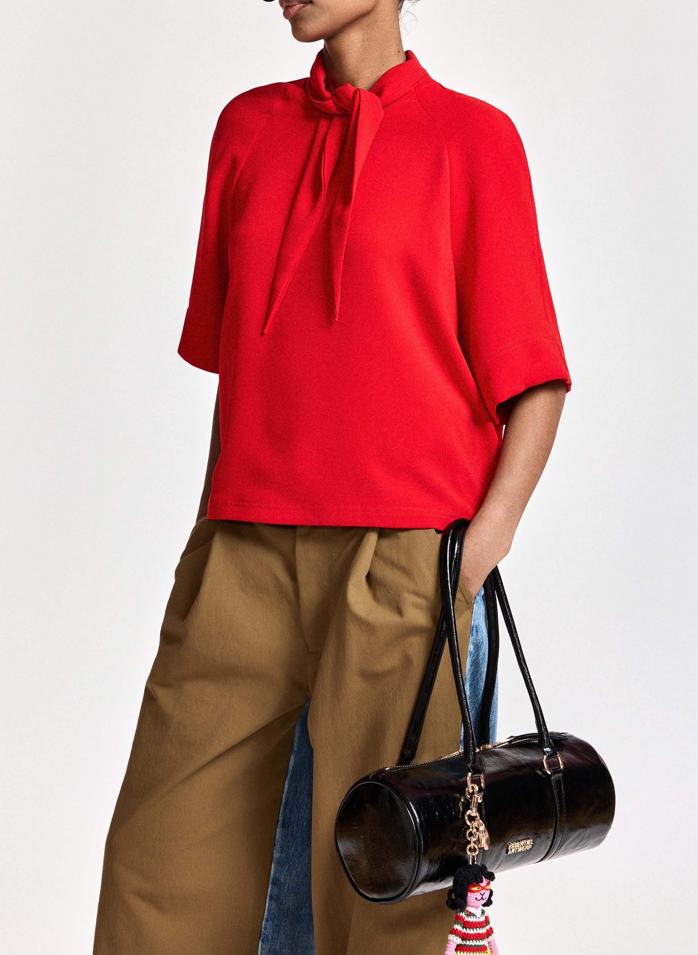 Top droit à col foulard kassie ESSENTIEL ANTWERP Rouge