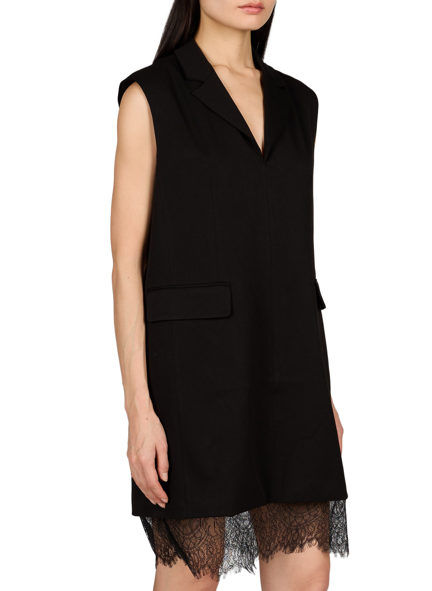 Straight lace dress OBJECT Black