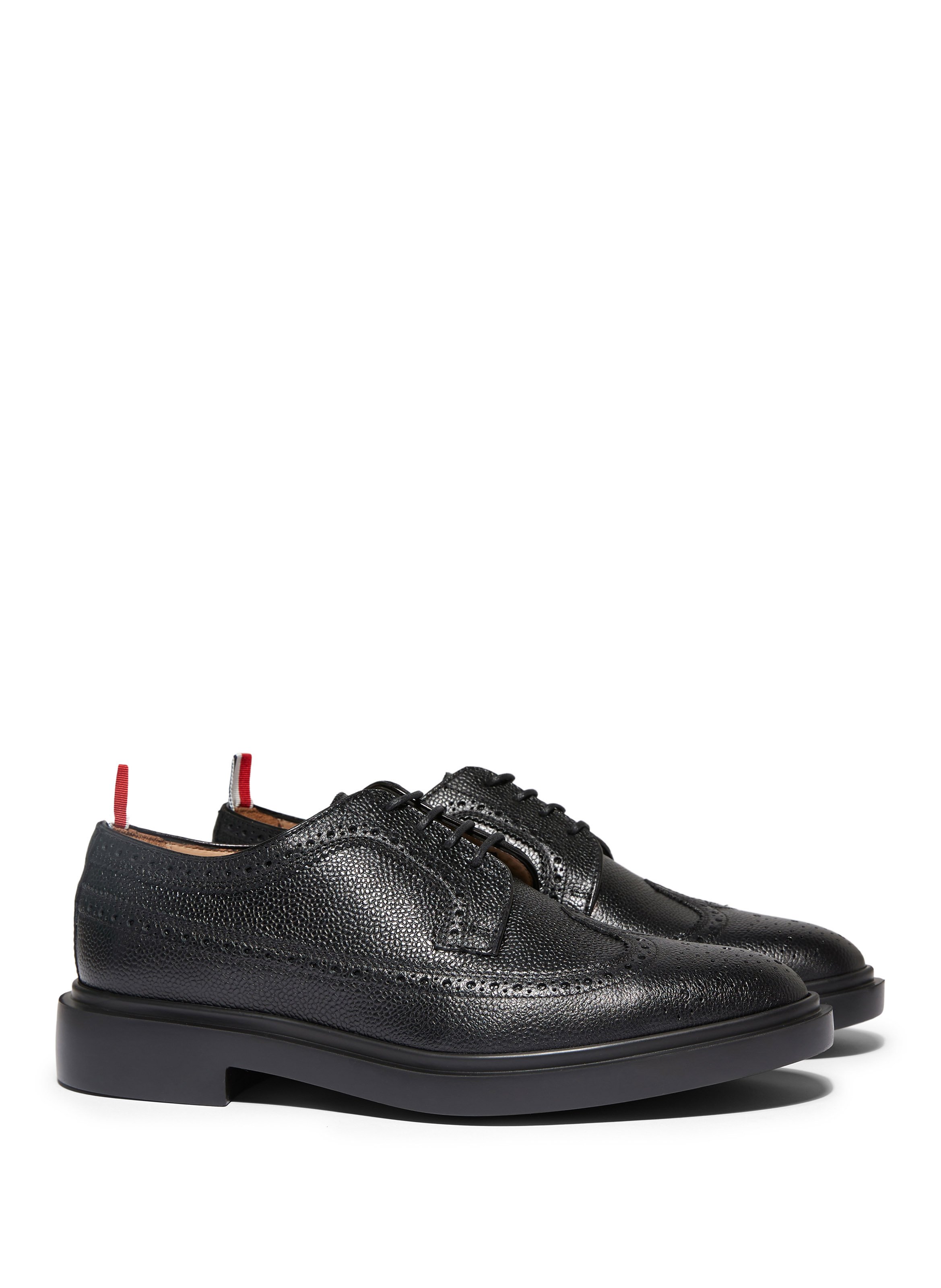 Grained leather Brogues THOM BROWNE Black