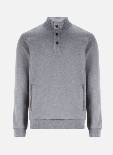 Gray button-down collar sweaterHACKETT 