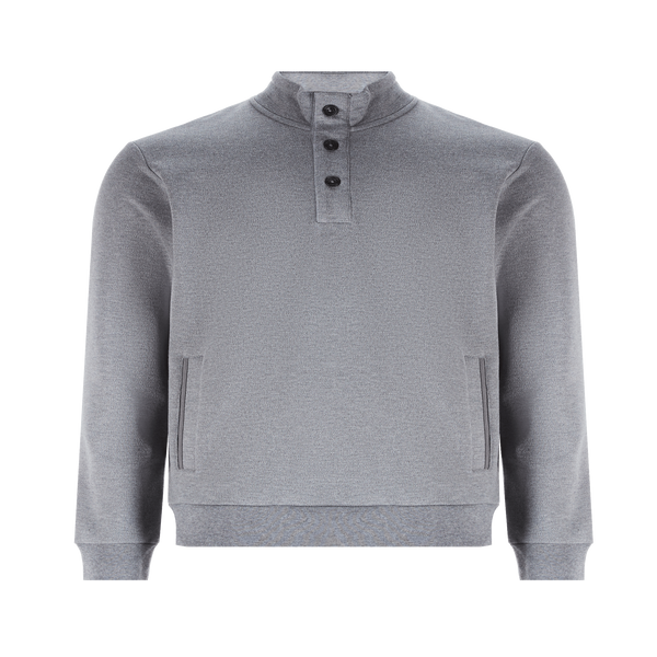 Hackett Jumper With Buttoned Collar In Grey