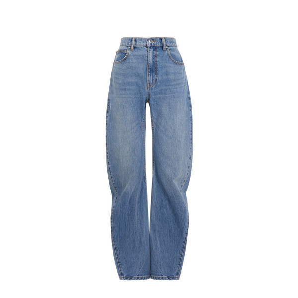 Alexander Wang Curved Jeans In Blue