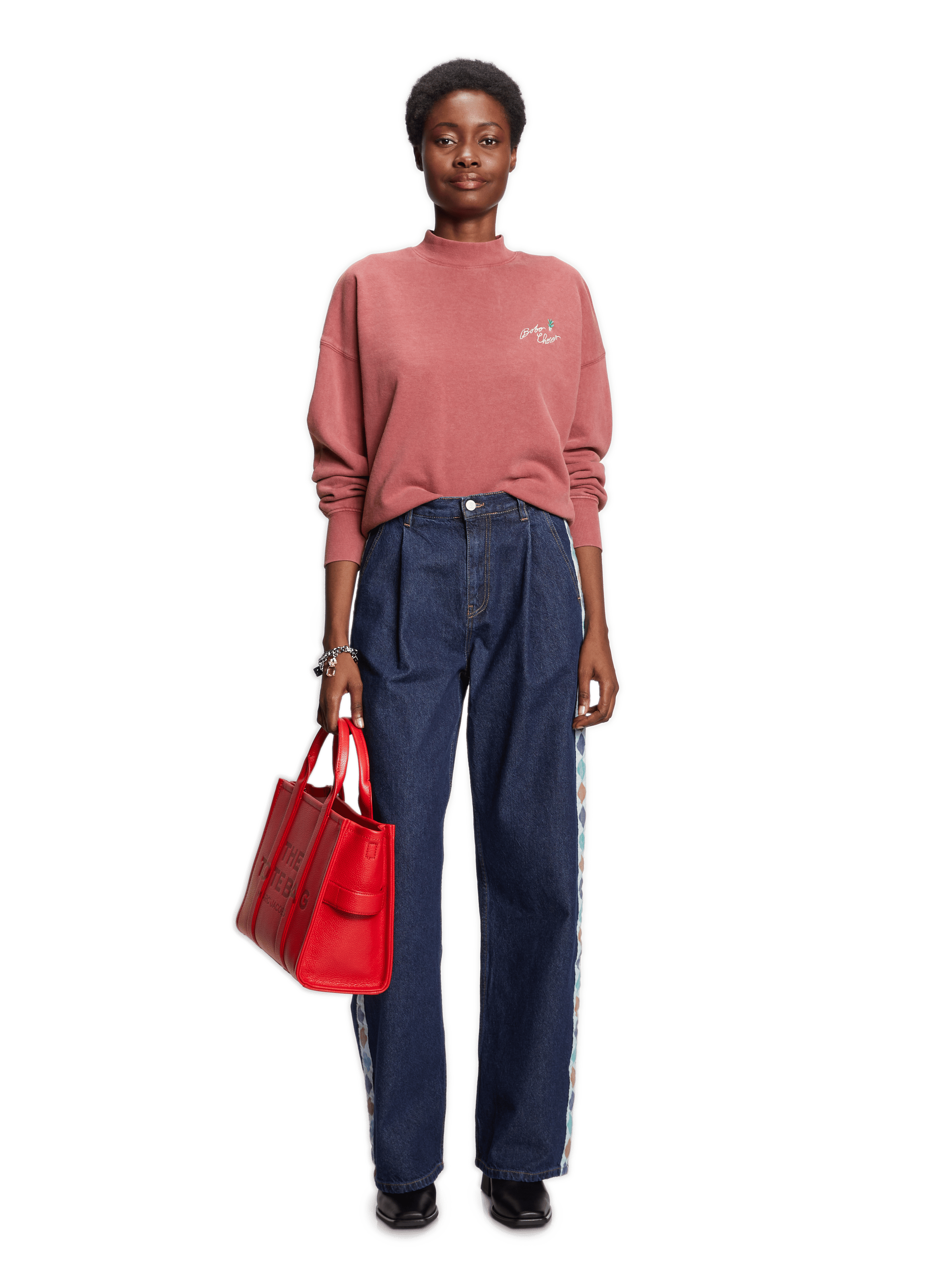 The medium Tote leather bag MARC JACOBS Red